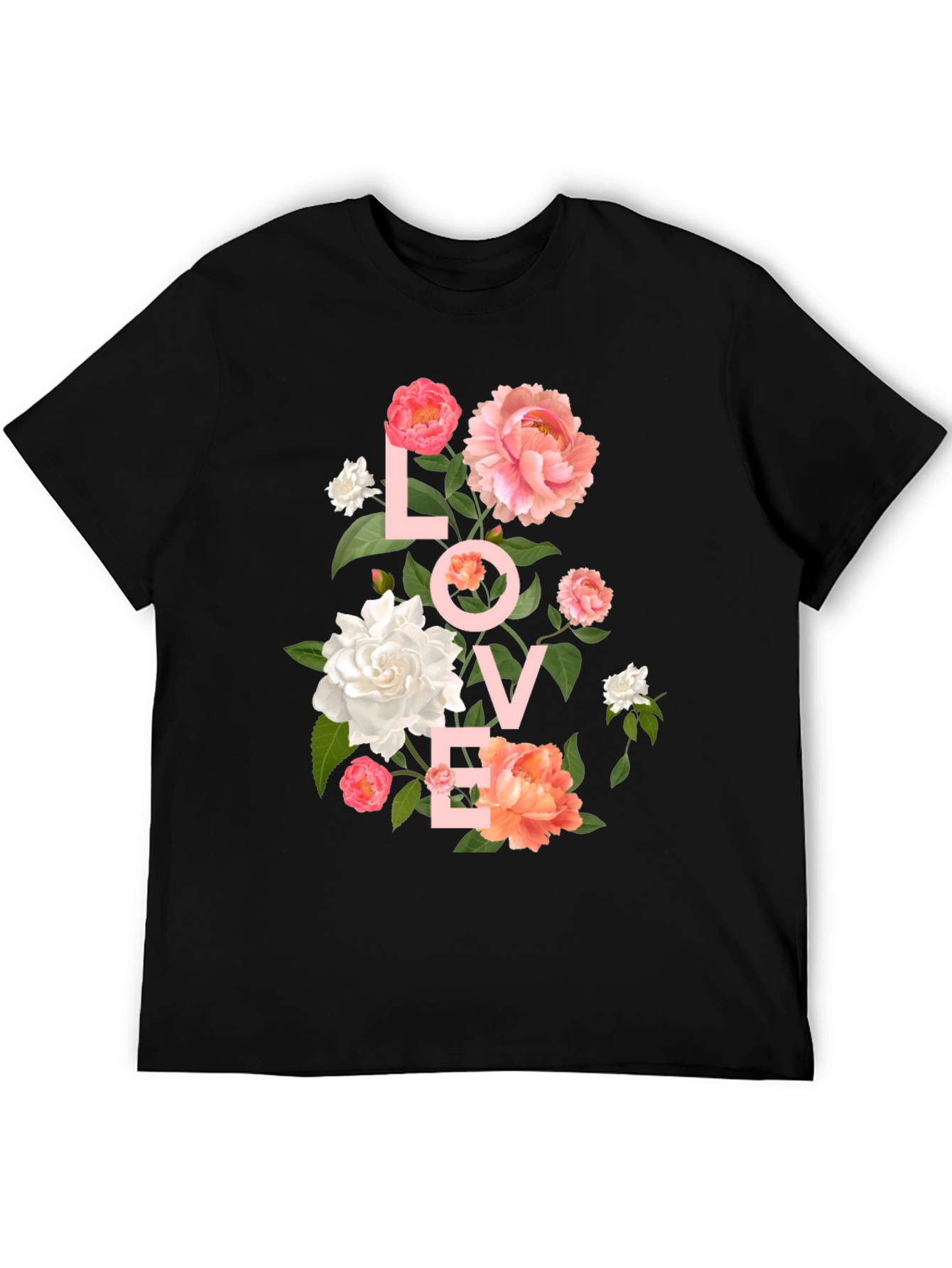Floral LOVE T-Shirt - Stylish Graphic Tee