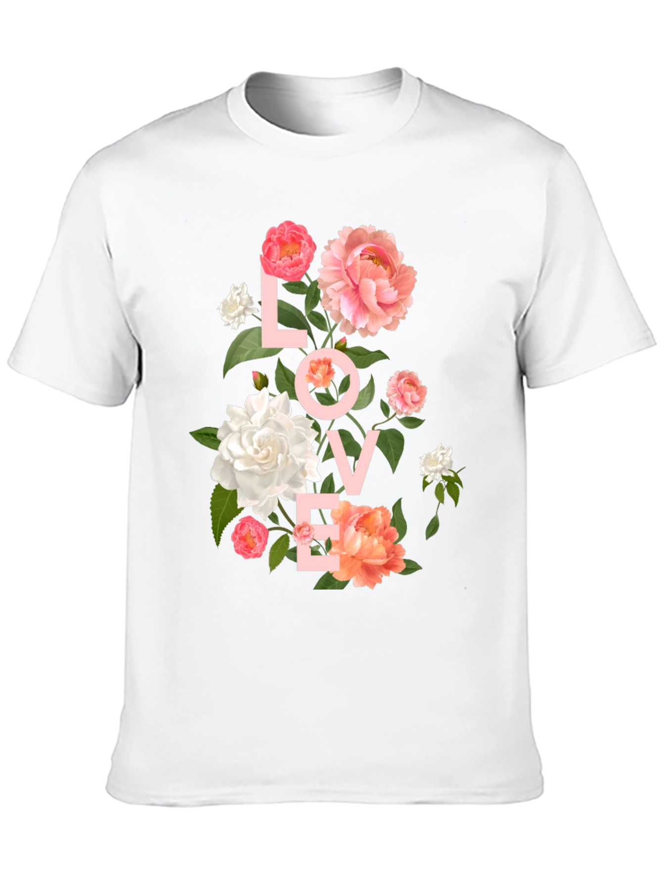 Floral LOVE T-Shirt - Stylish Graphic Tee