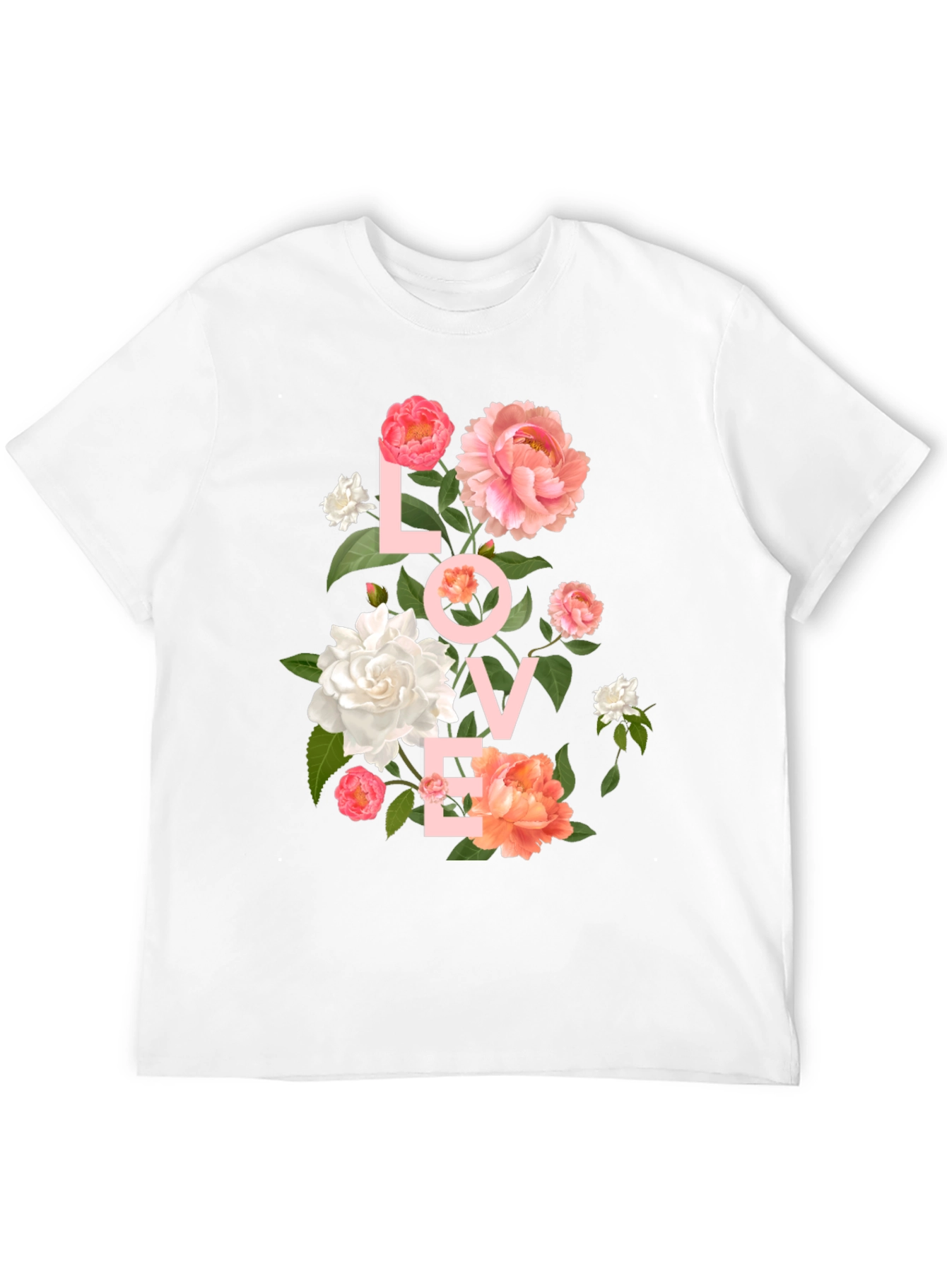 Floral LOVE T-Shirt - Stylish Graphic Tee