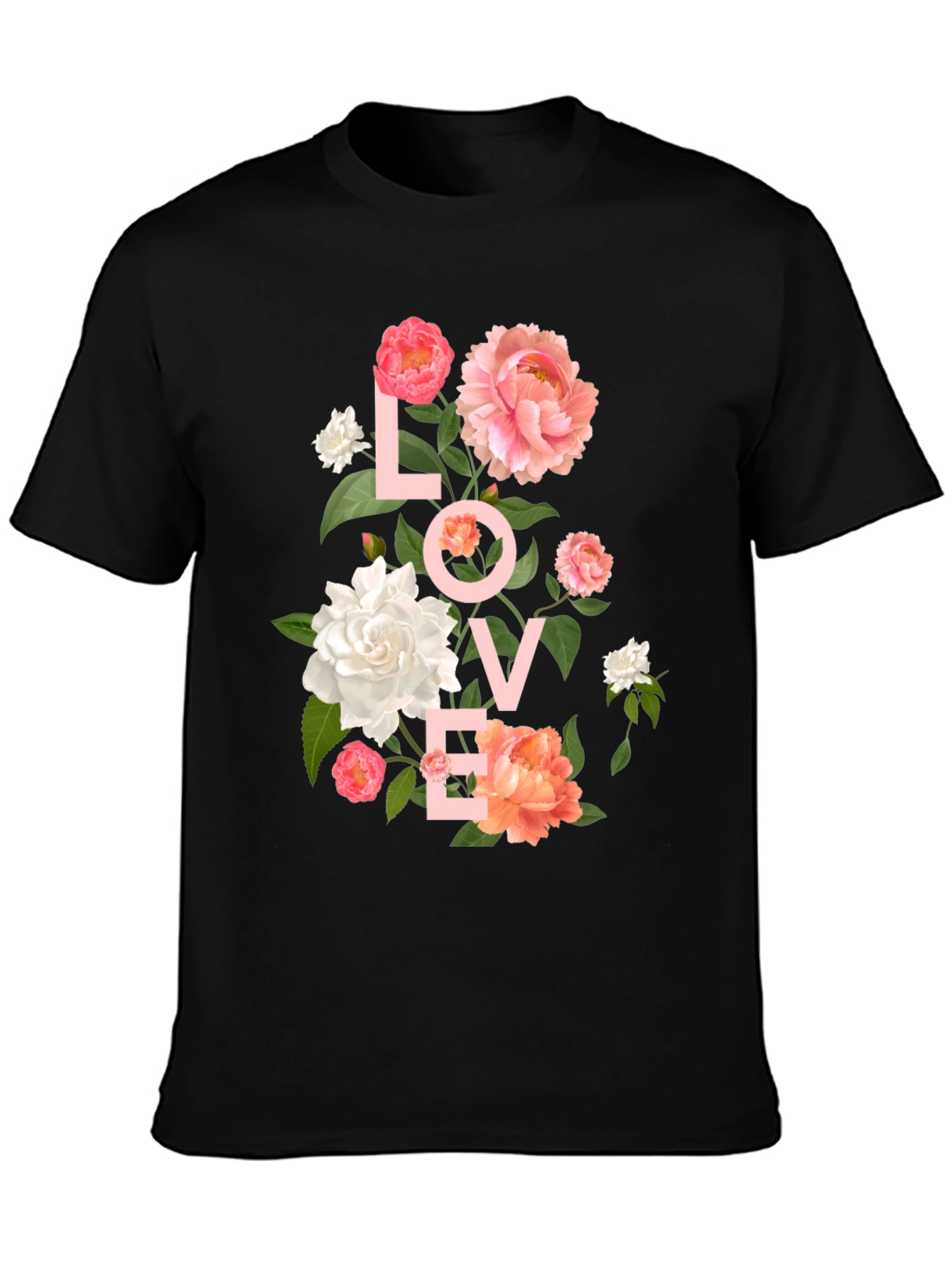 Floral LOVE T-Shirt - Stylish Graphic Tee