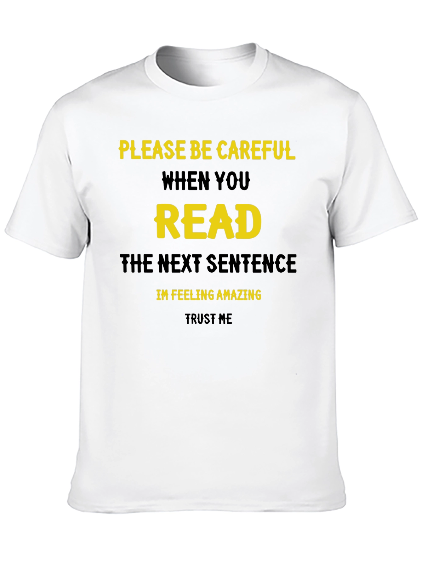 Funny Read Next Sentence Crewneck T-Shirt