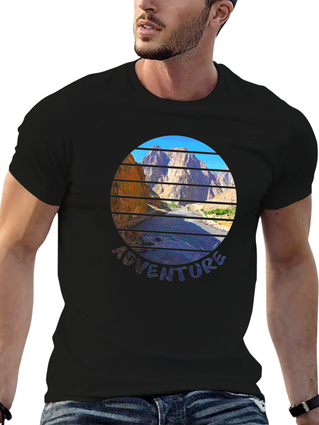 Adventure Mountain Scene Graphic Tee