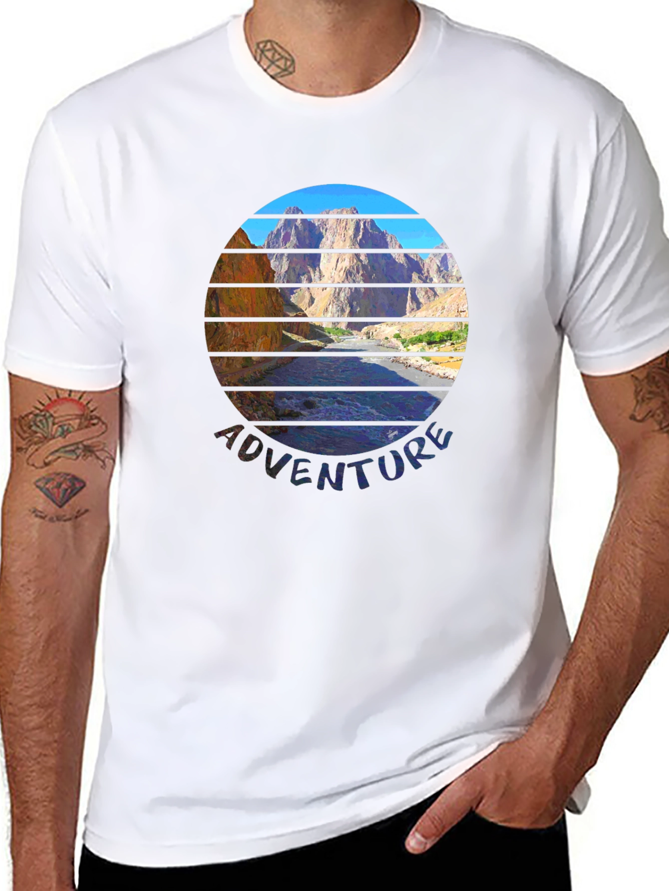 Adventure Mountain Scene Graphic Tee