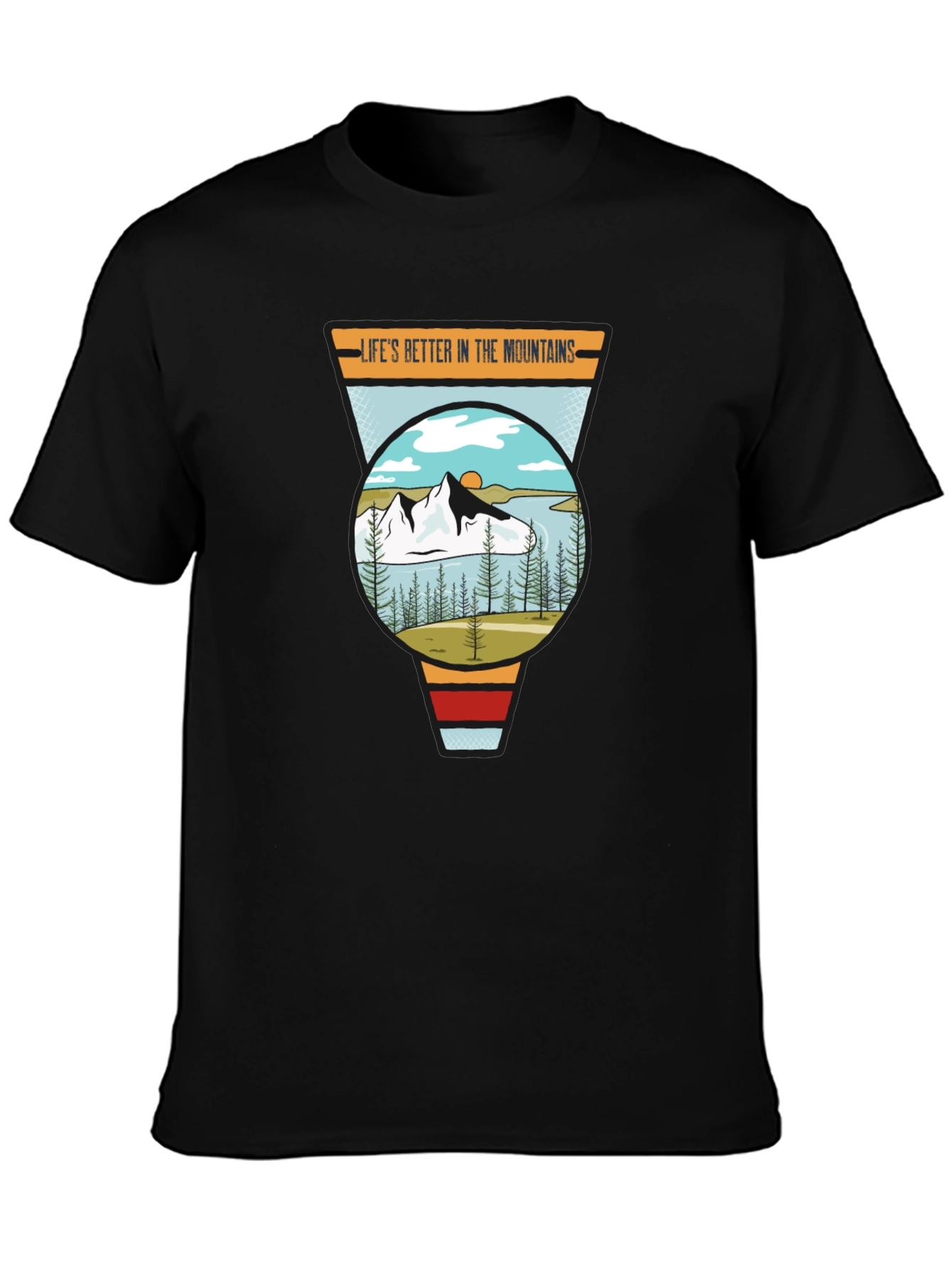 Mountain Life Graphic Tee - Unisex Black T-Shirt