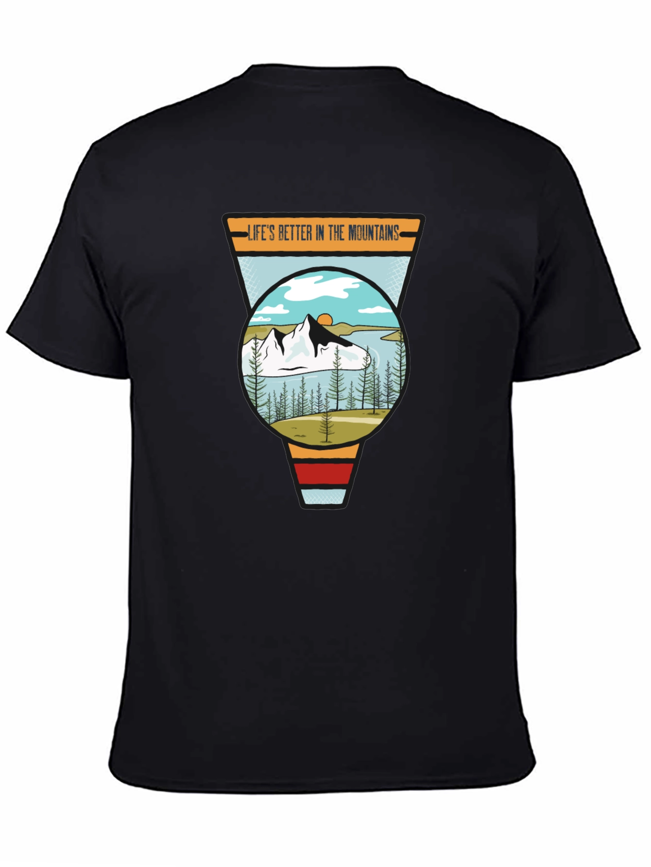 Mountain Life Graphic Tee - Unisex Black T-Shirt