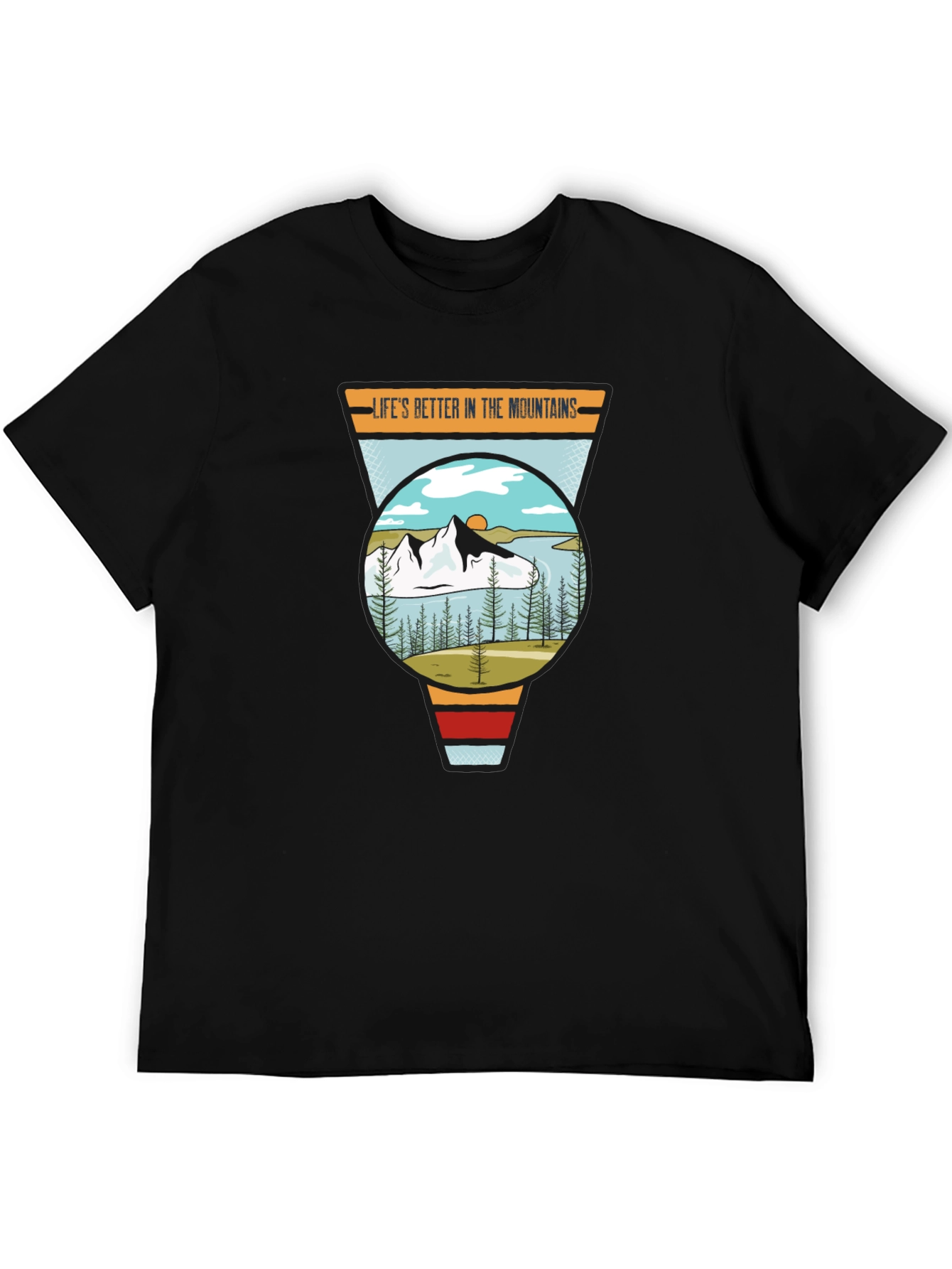 Mountain Life Graphic Tee - Unisex Black T-Shirt