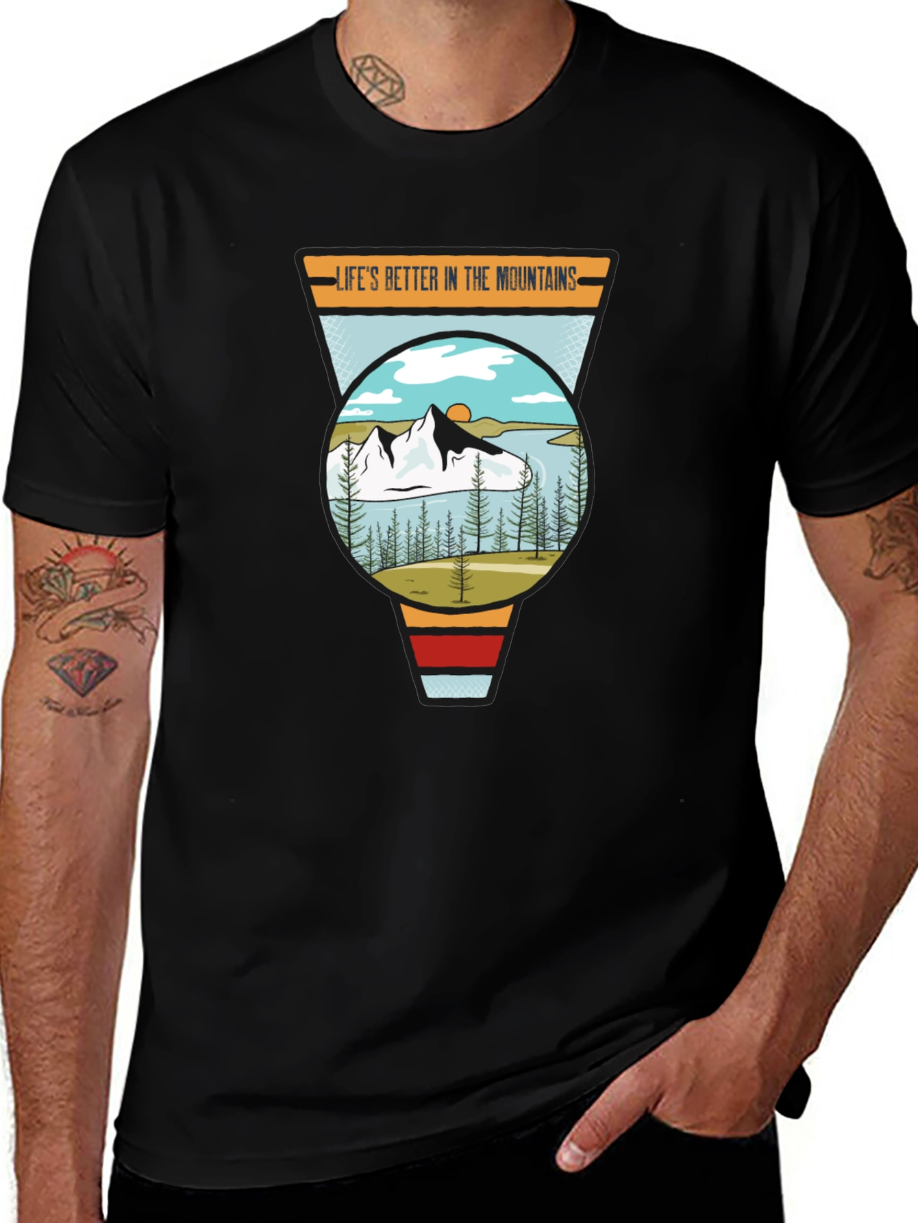 Mountain Life Graphic Tee - Unisex Black T-Shirt