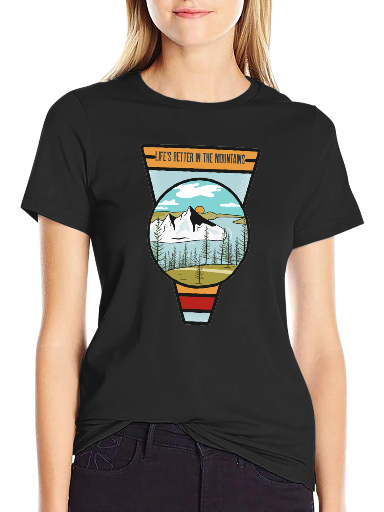 Mountain Life Graphic Tee - Unisex Black T-Shirt