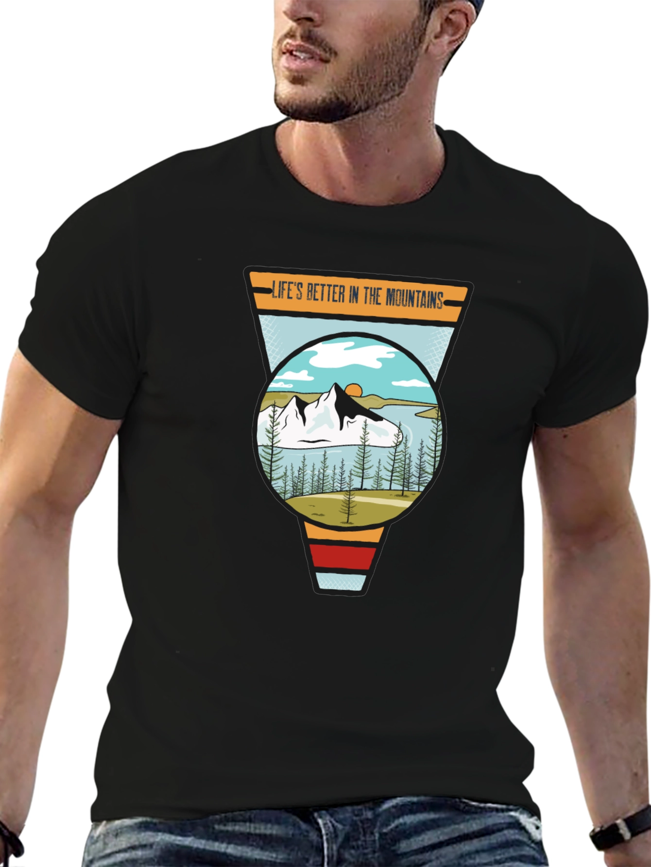 Mountain Life Graphic Tee - Unisex Black T-Shirt