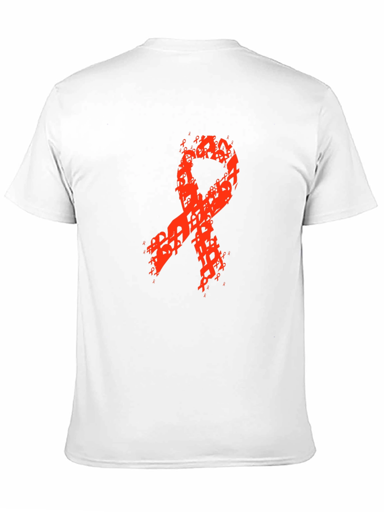 Red Ribbon Awareness Graphic Black T-Shirt