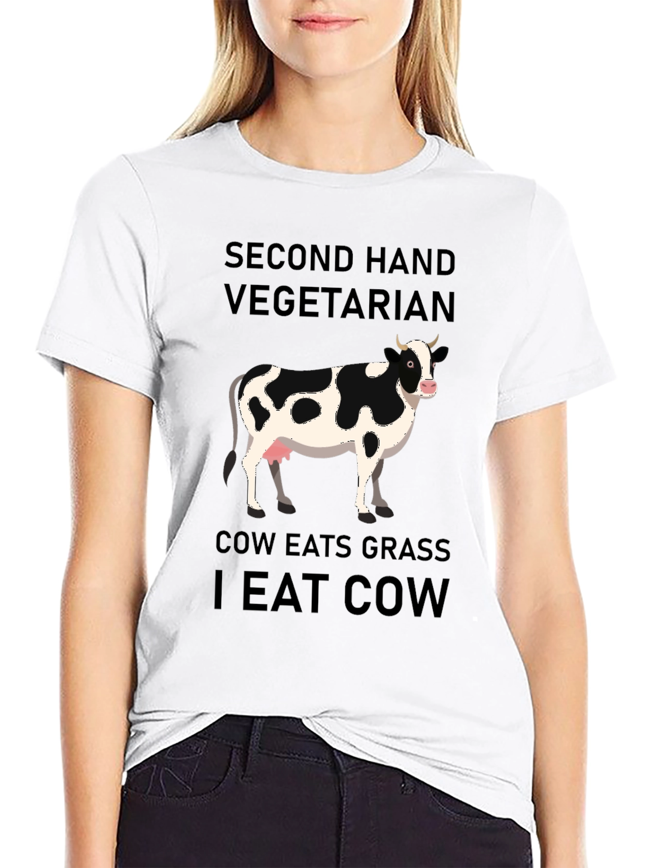 Second Hand Vegetarian Graphic T-Shirt