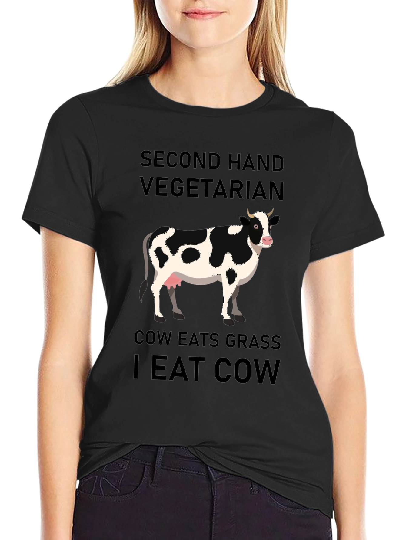 Second Hand Vegetarian Graphic T-Shirt