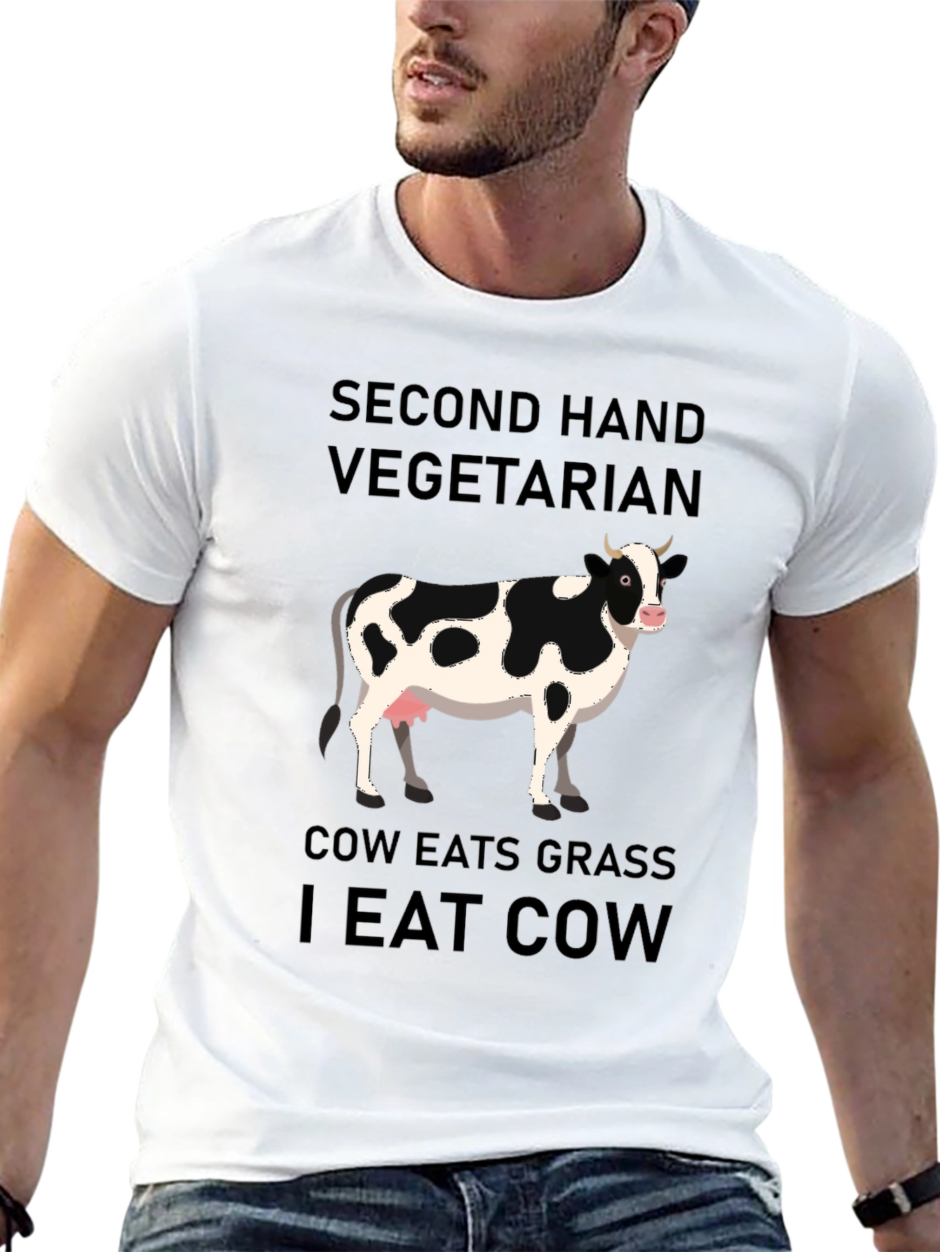 Second Hand Vegetarian Graphic T-Shirt