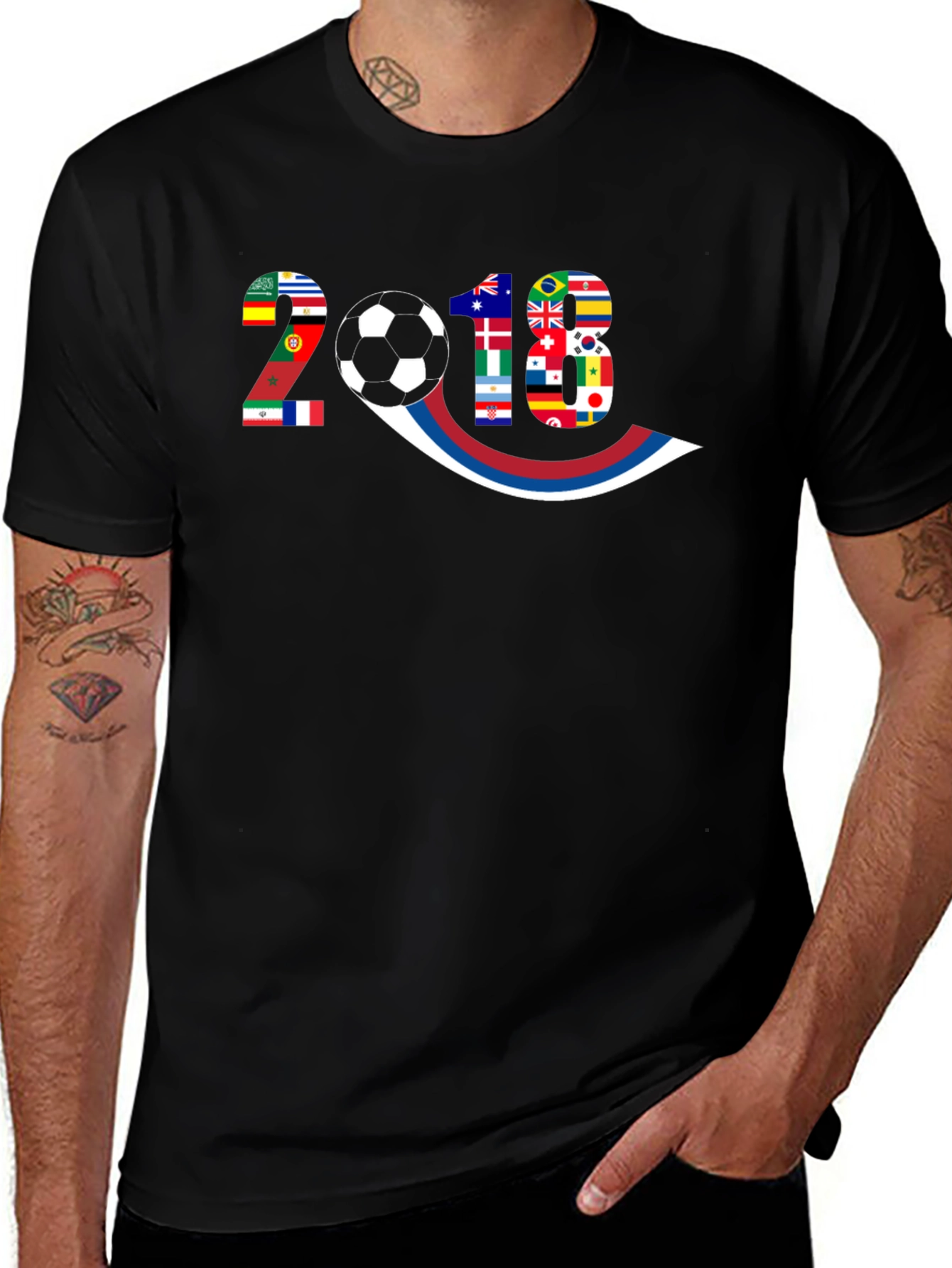 2018 World Cup Flags Graphic T-Shirt