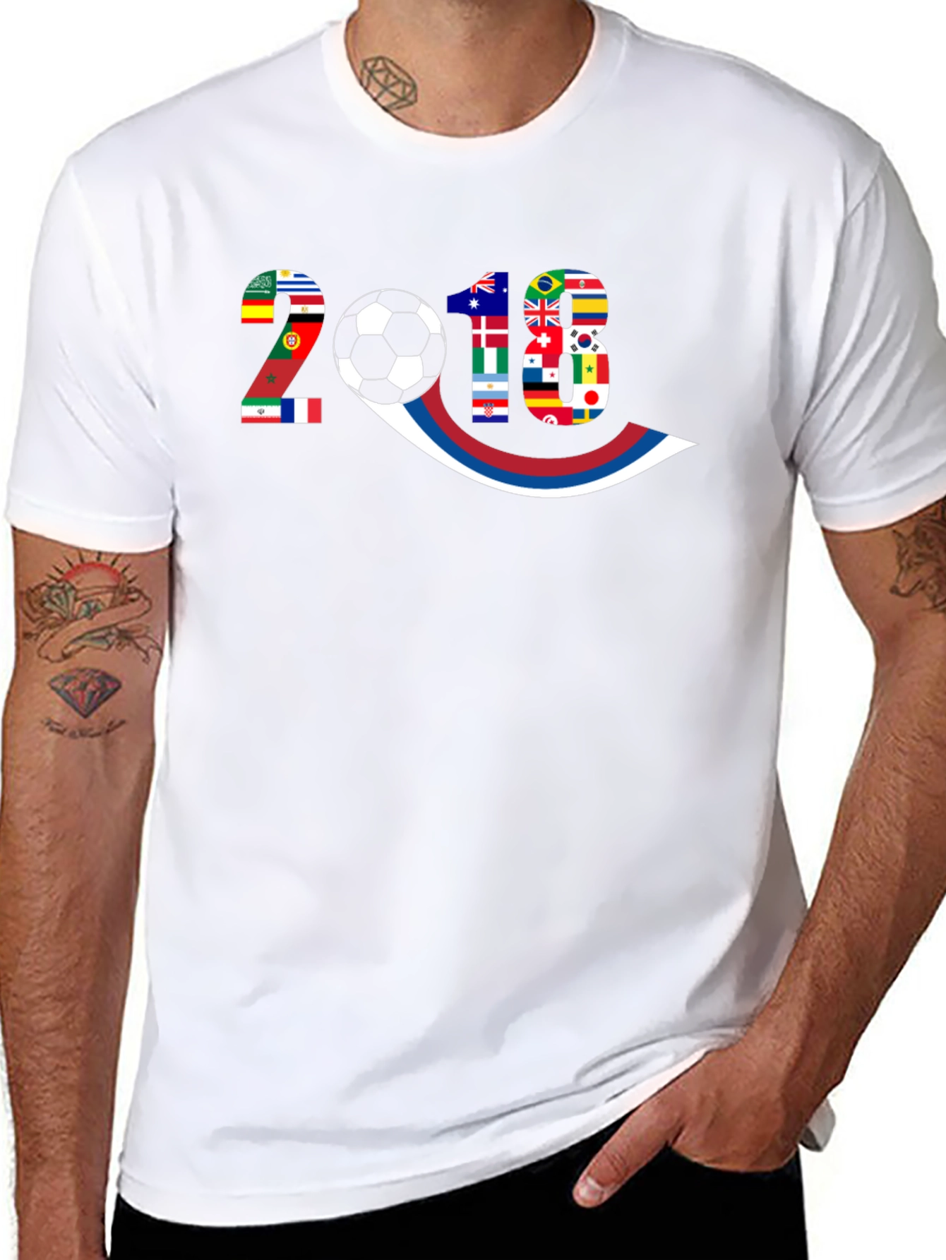 2018 World Cup Flags Graphic T-Shirt
