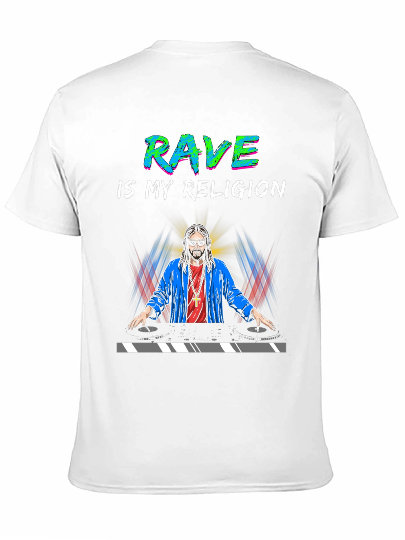 Rave is My Religion DJ Jesus Graphic T-Shirt