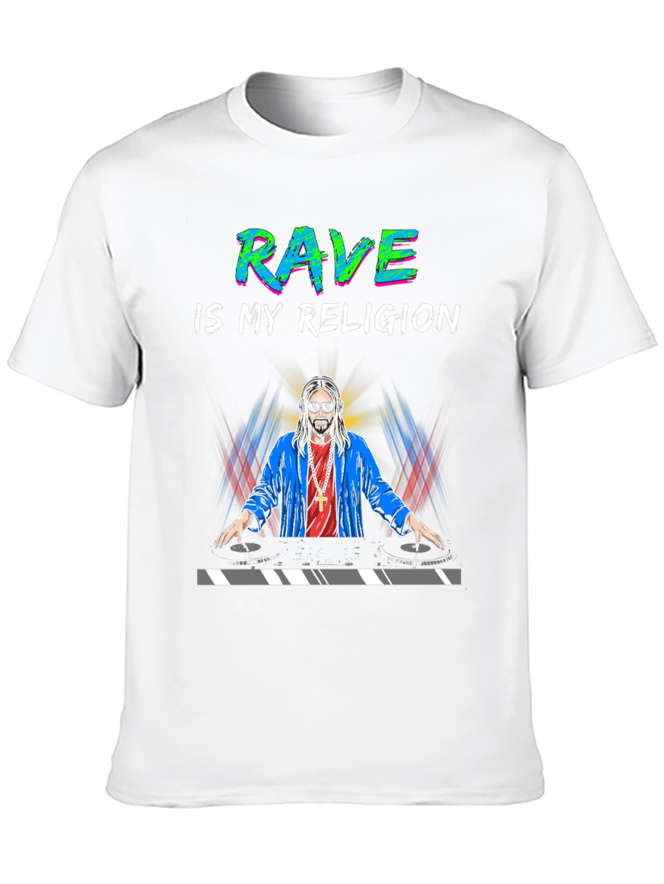 Rave is My Religion DJ Jesus Graphic T-Shirt