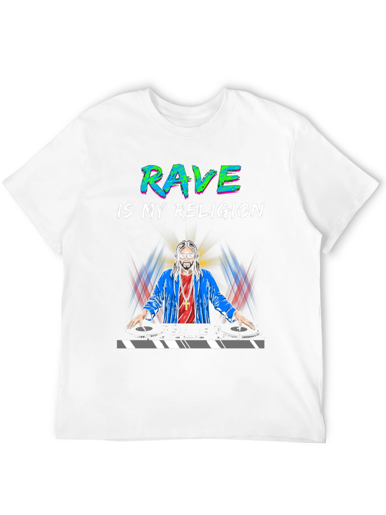 Rave is My Religion DJ Jesus Graphic T-Shirt