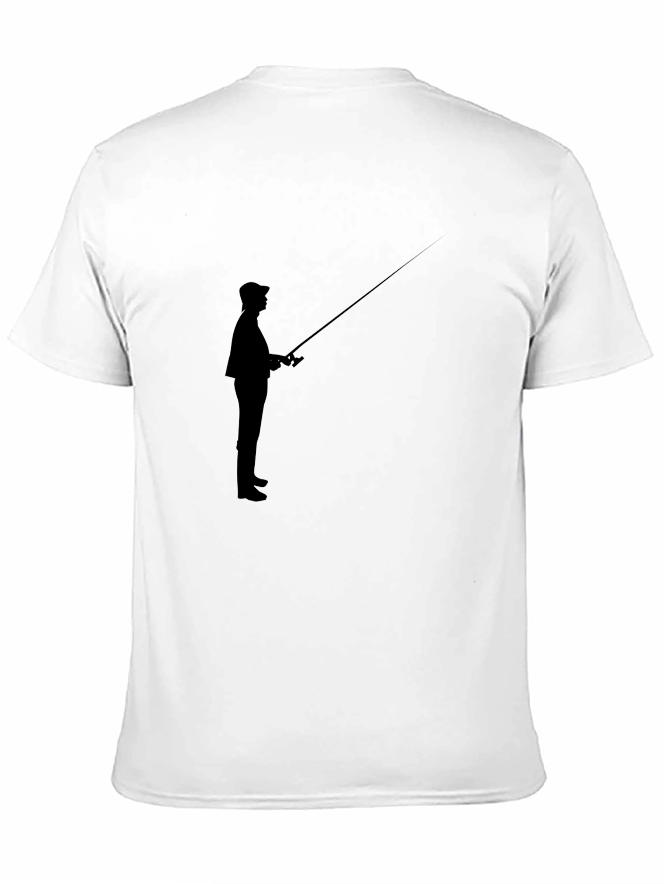 Fisherman Silhouette Black T-Shirt