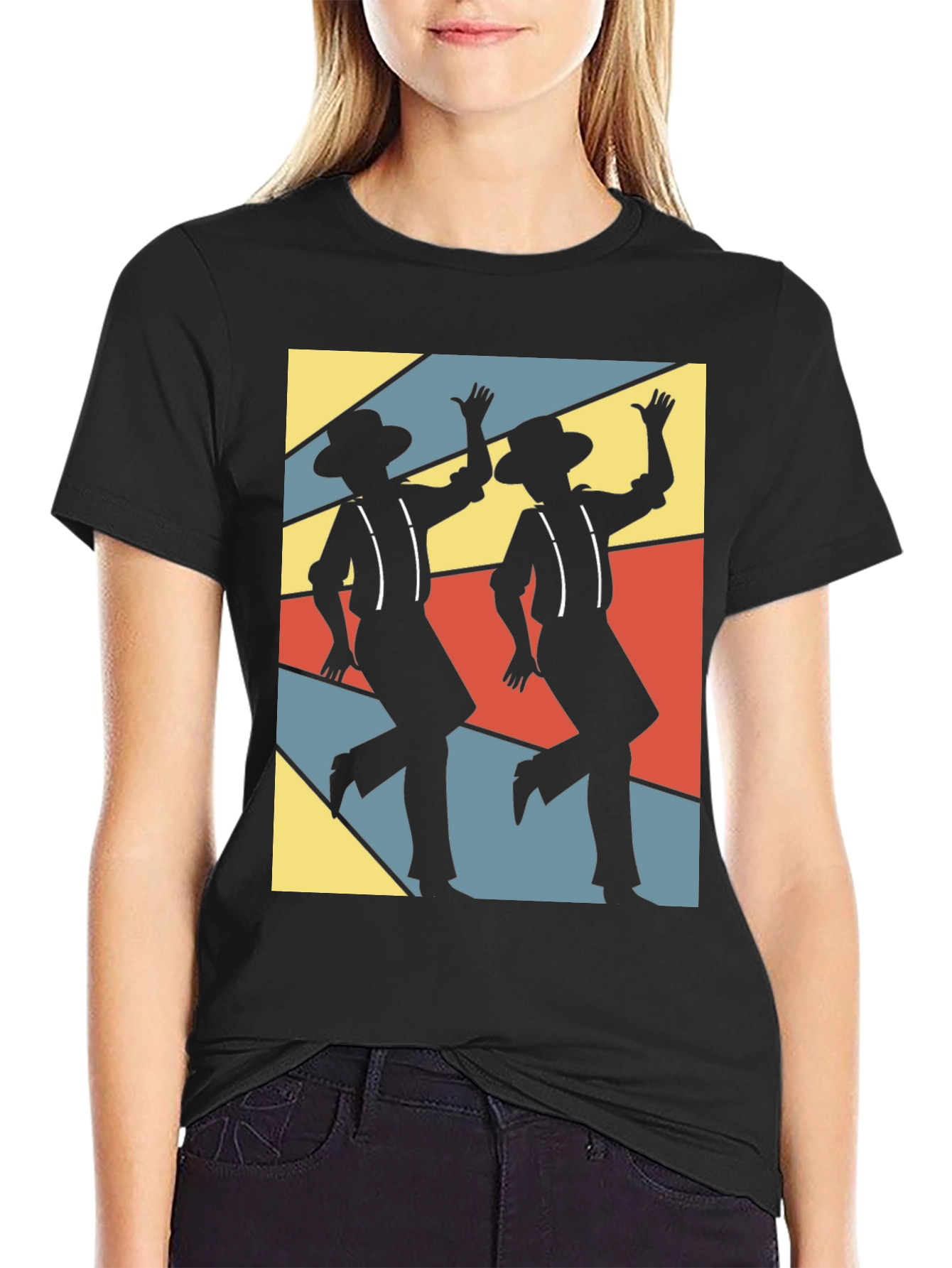 Retro Dance Duo T-Shirt - Funky Design