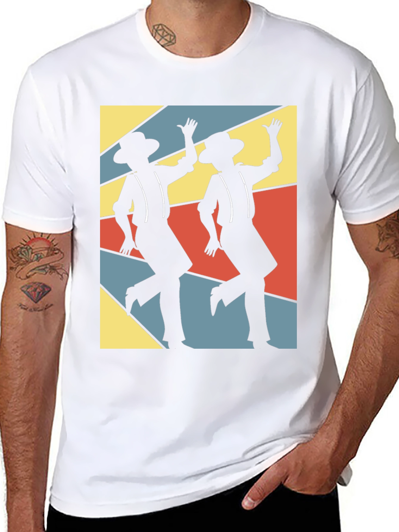 Retro Dance Duo T-Shirt - Funky Design