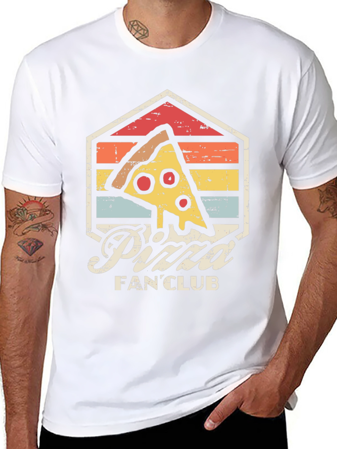 Retro Pizza Fan Club Graphic Tee