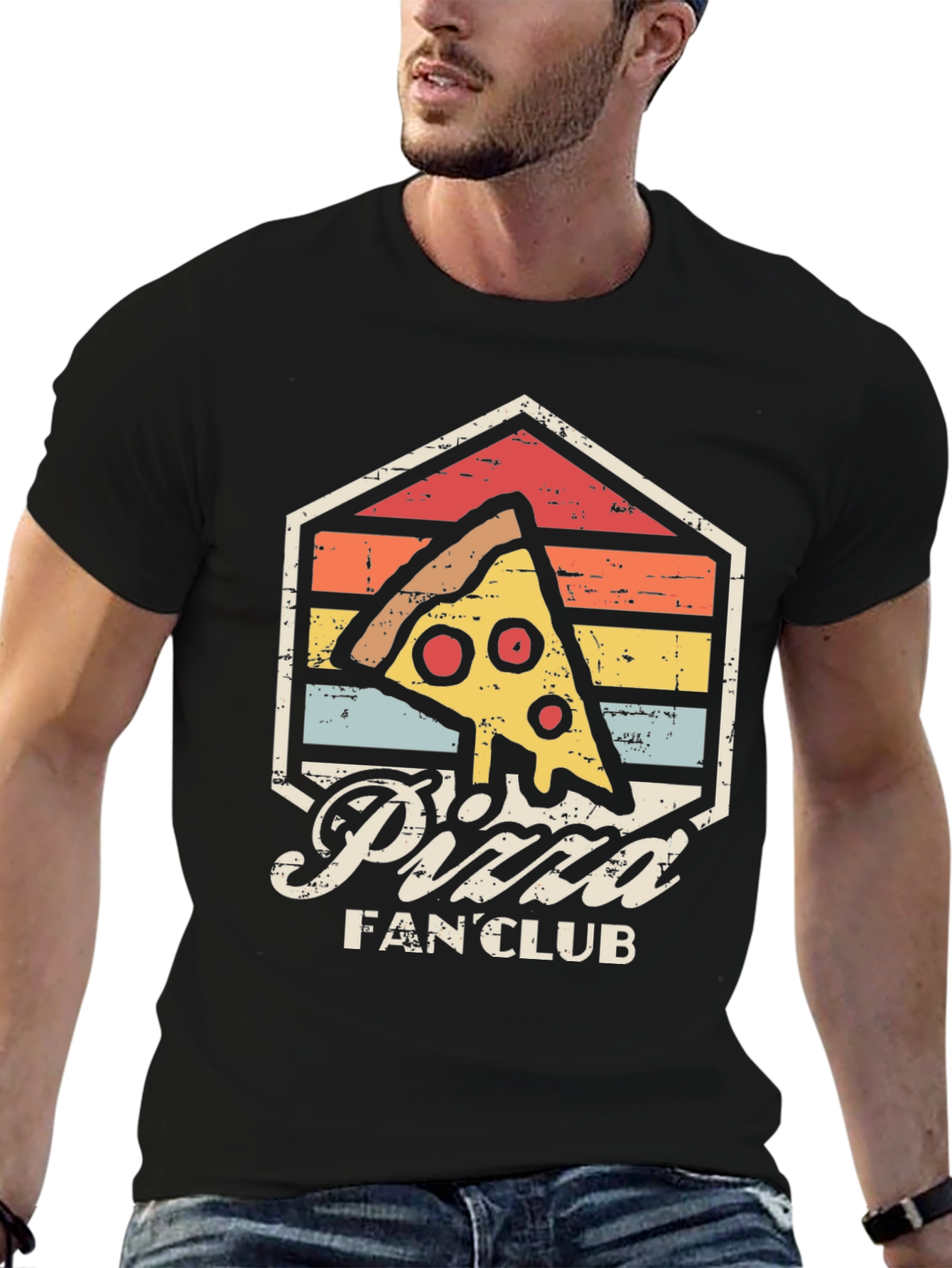 Retro Pizza Fan Club Graphic Tee