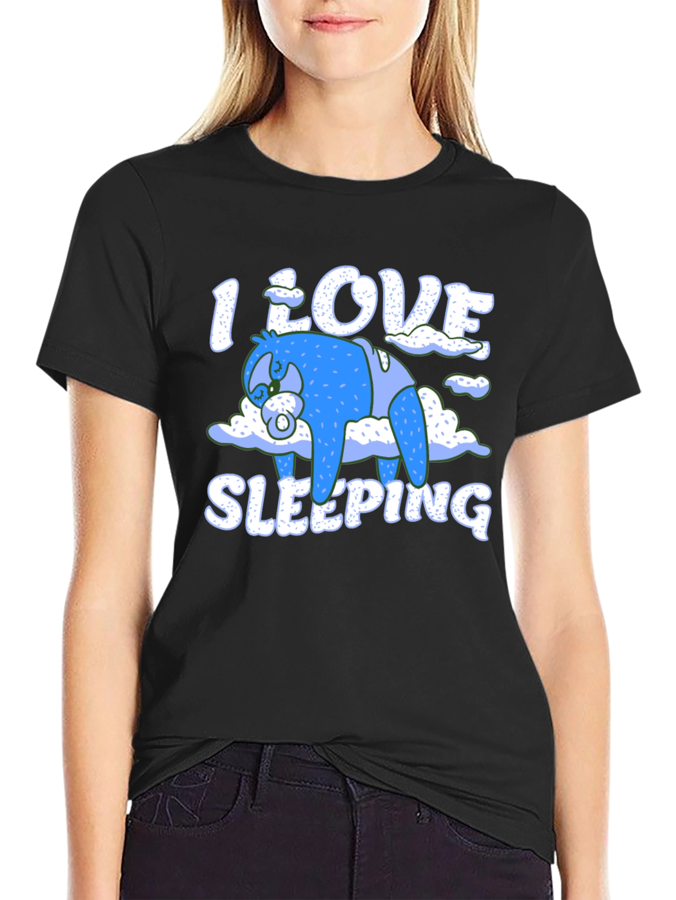 I Love Sleeping Sloth Graphic T-Shirt