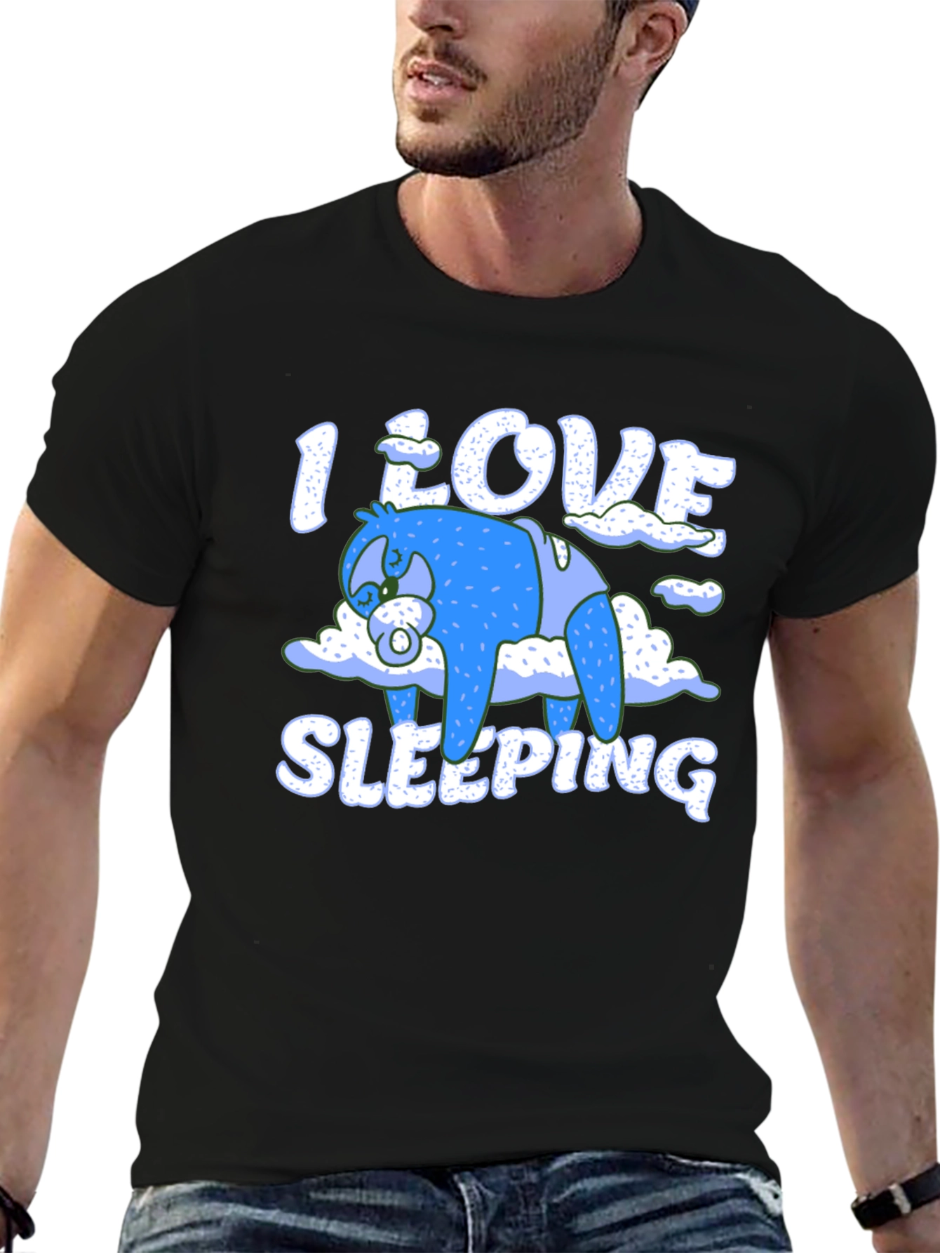 I Love Sleeping Sloth Graphic T-Shirt
