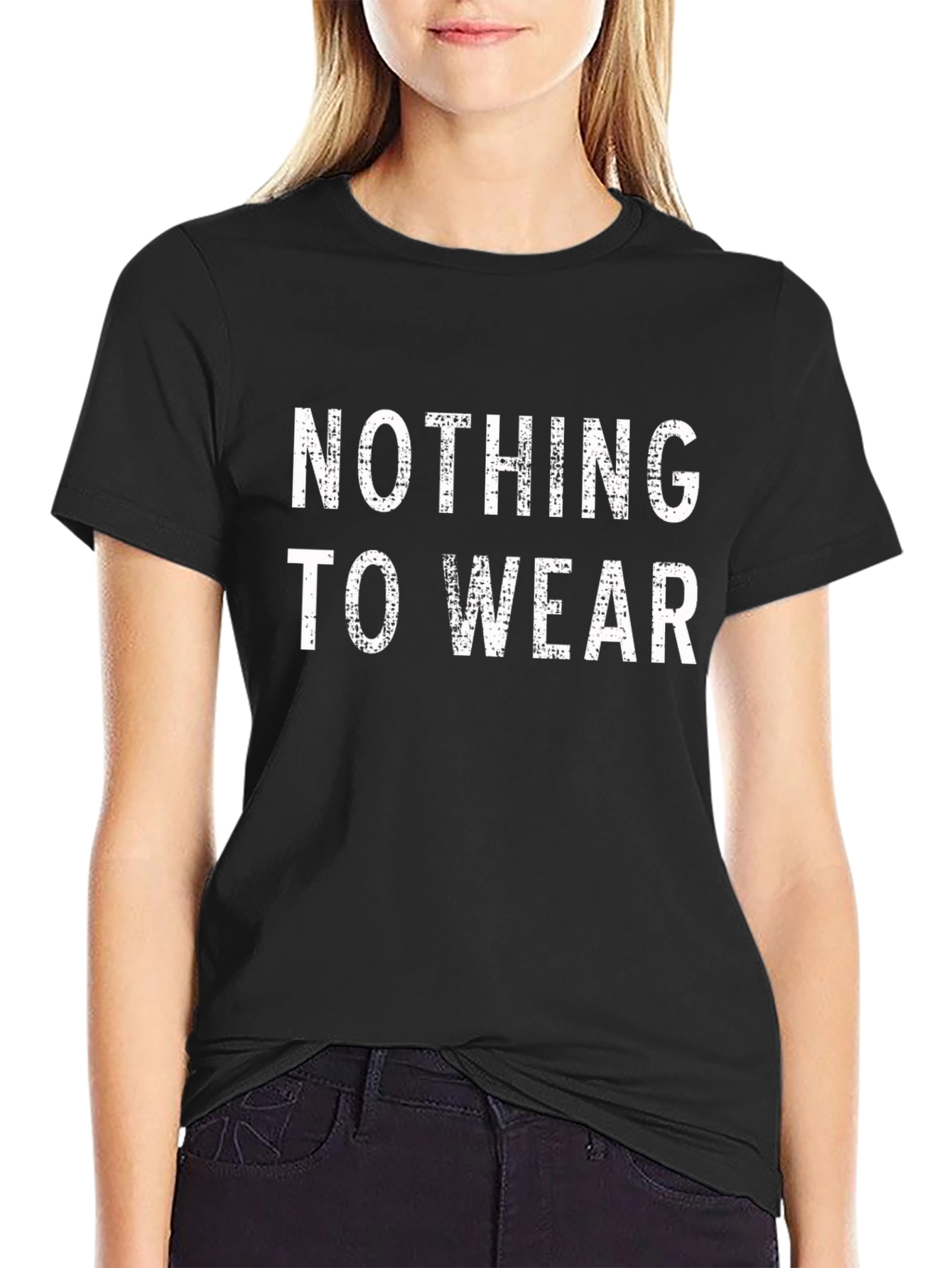Nothing To Wear Black Graphic Tee
