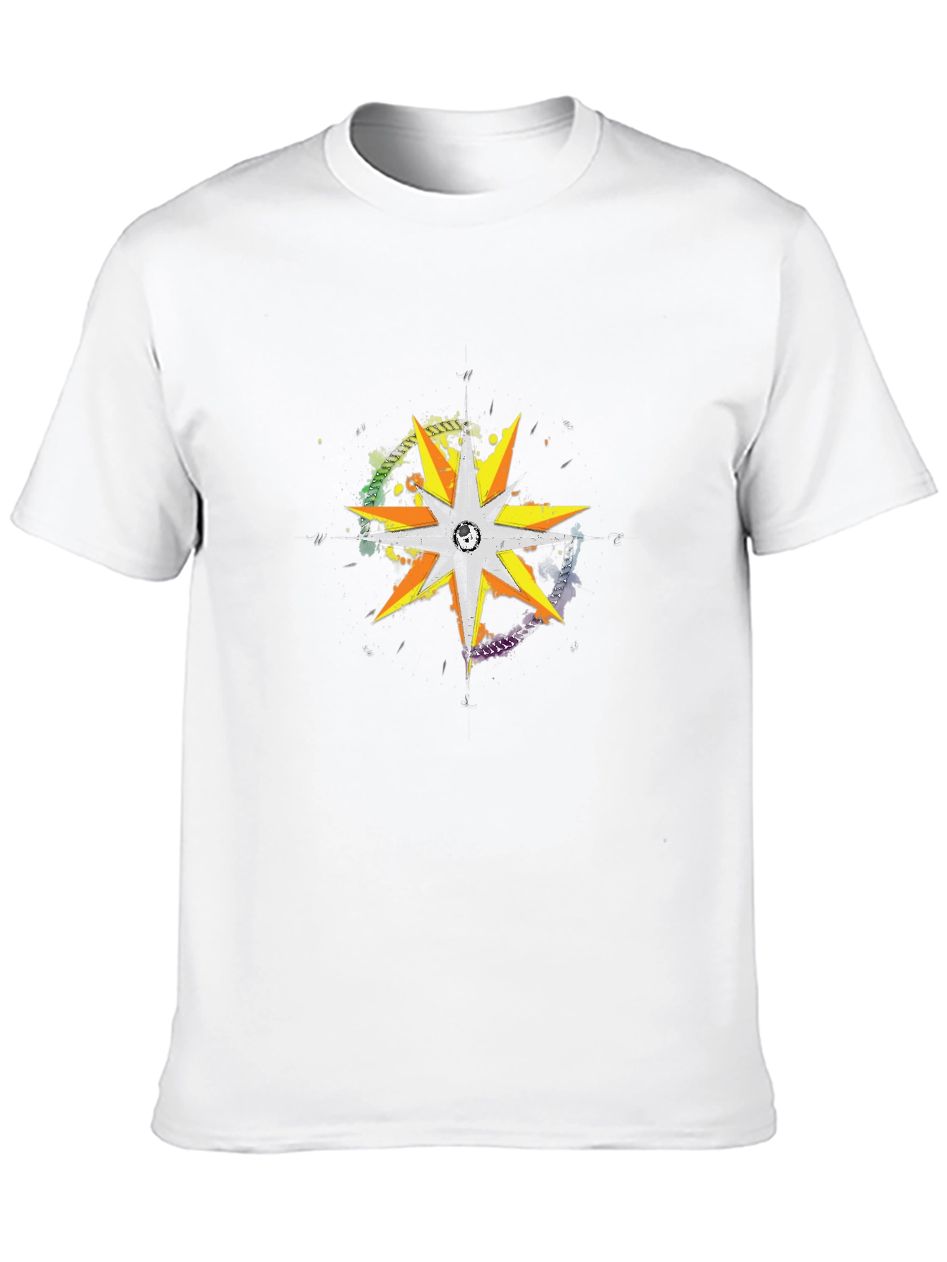 Graphic Starburst Crew Neck Tee - Black