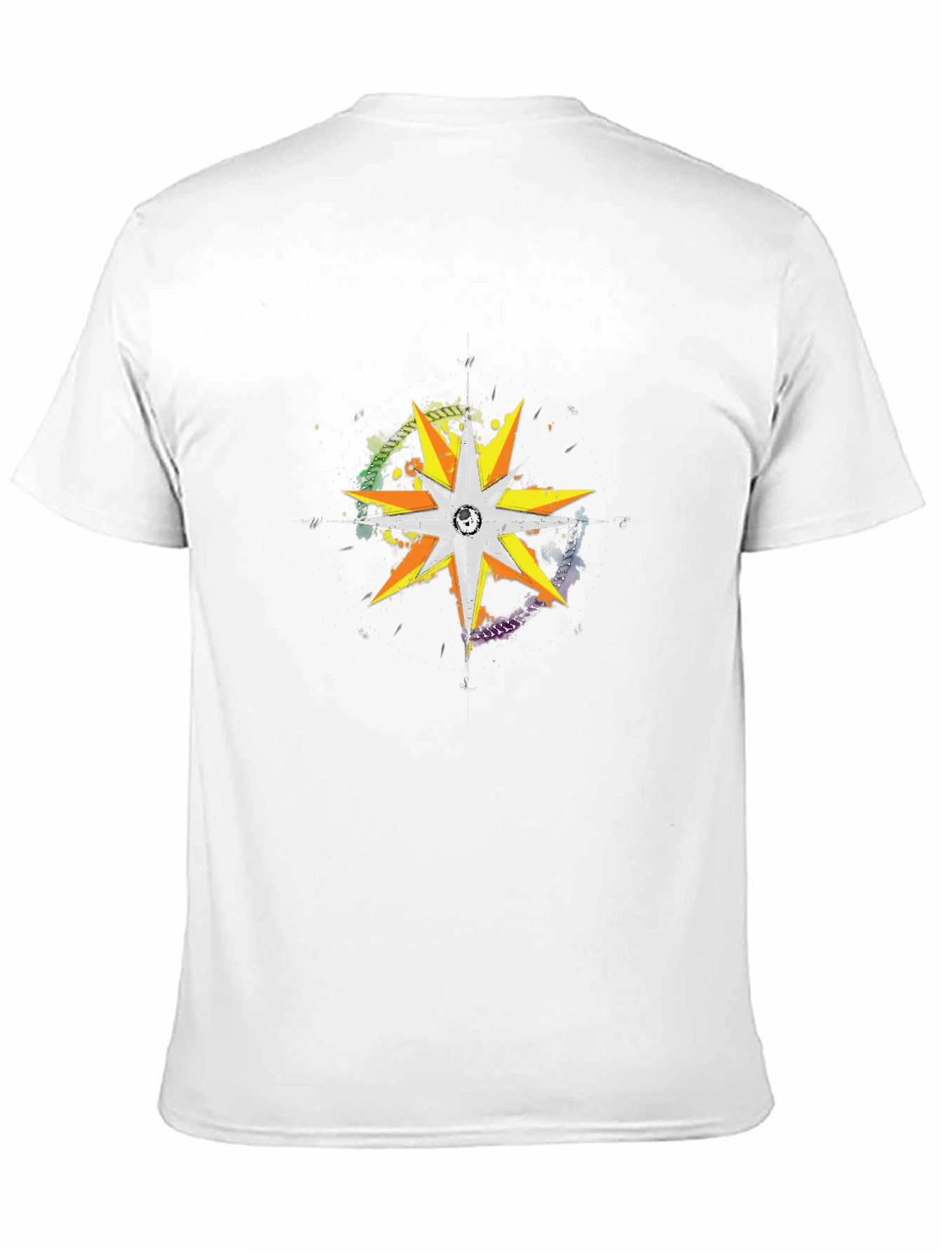 Graphic Starburst Crew Neck Tee - Black