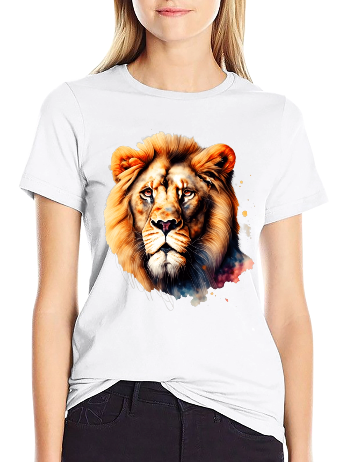 Lion Graphic Tee - Bold Artistic Design