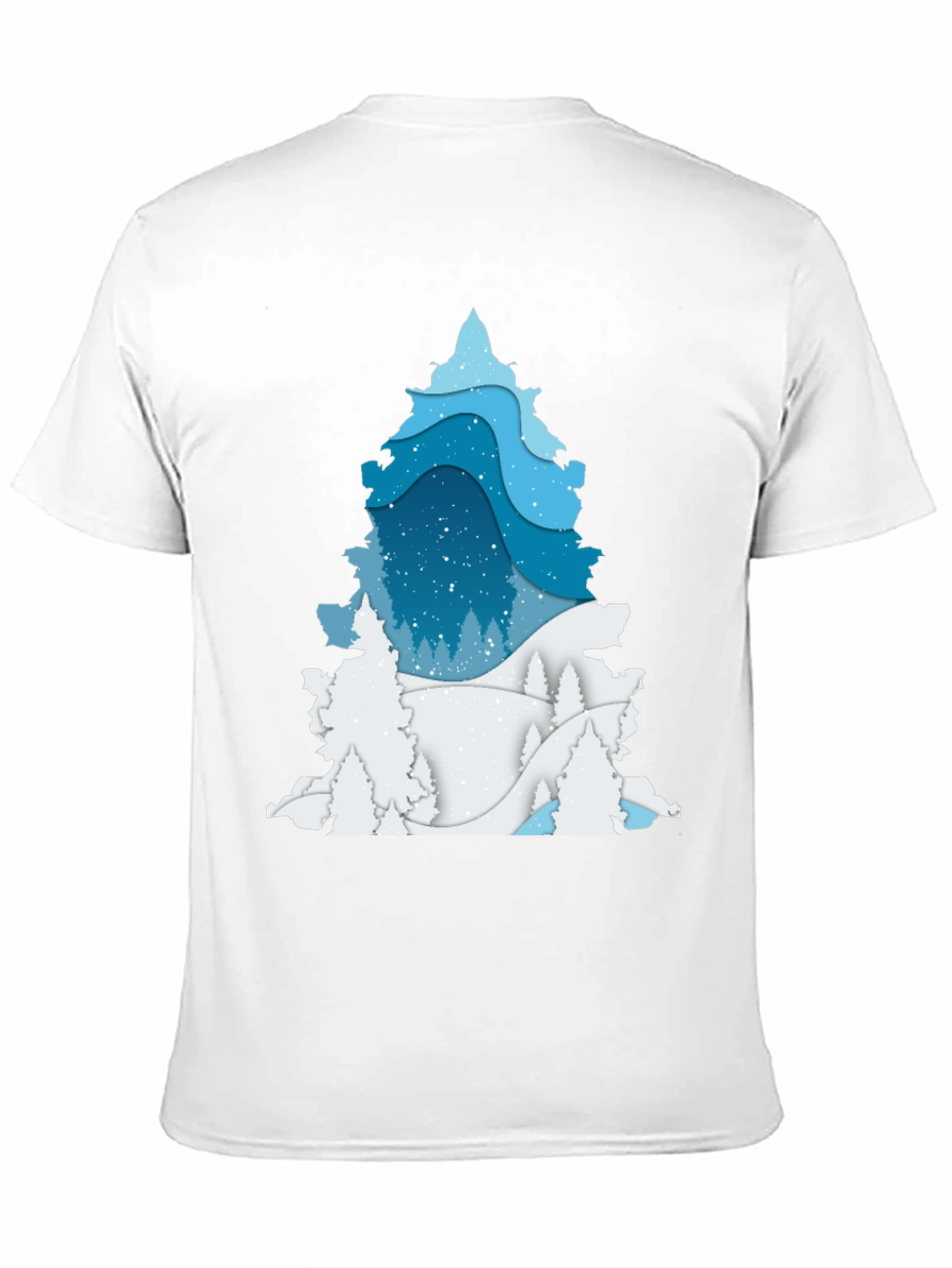 Winter Tree Graphic Tee - Black Cotton Blend