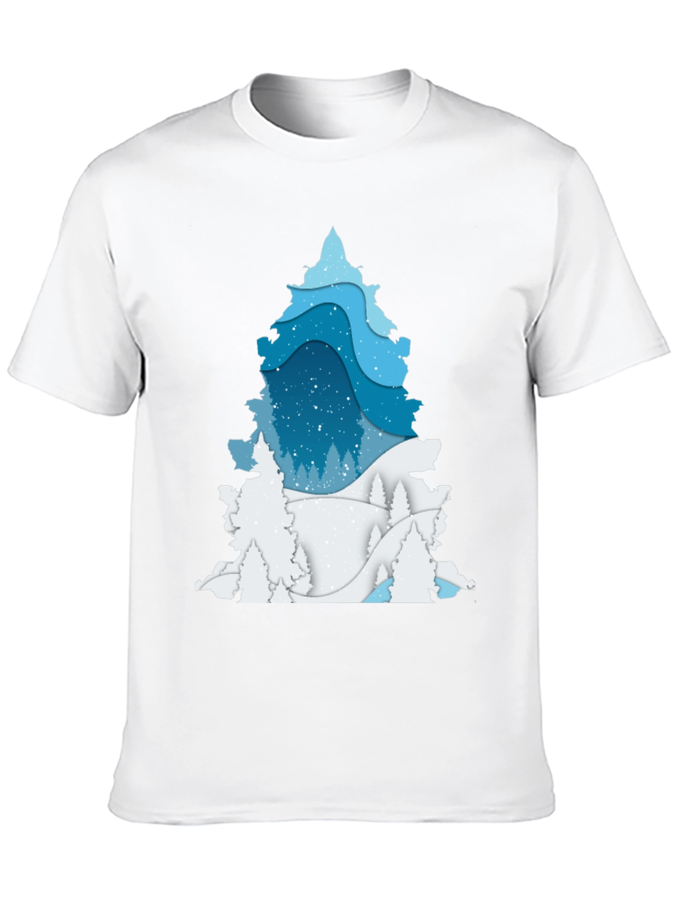 Winter Tree Graphic Tee - Black Cotton Blend