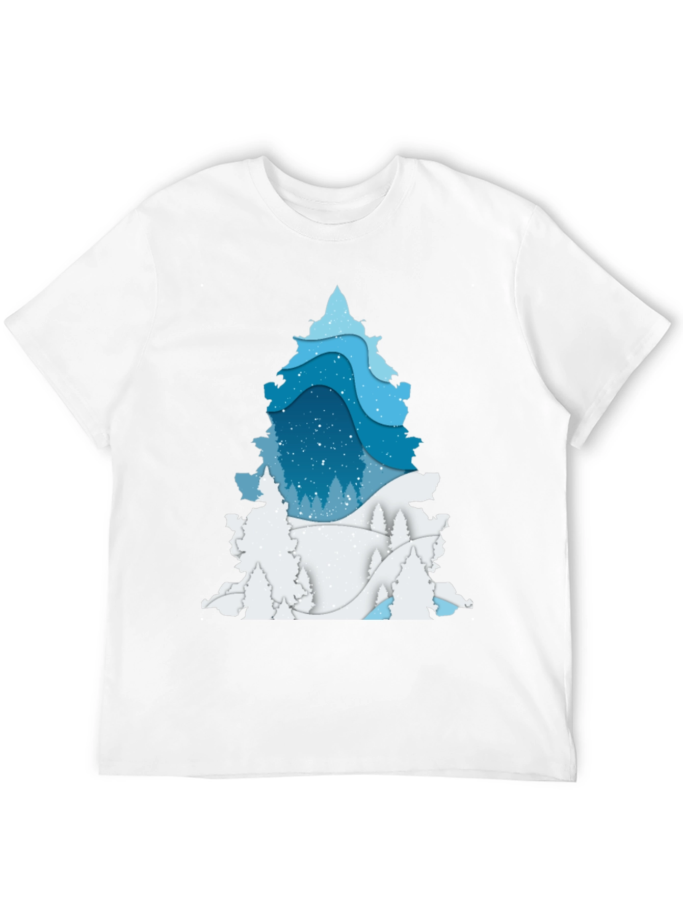 Winter Tree Graphic Tee - Black Cotton Blend