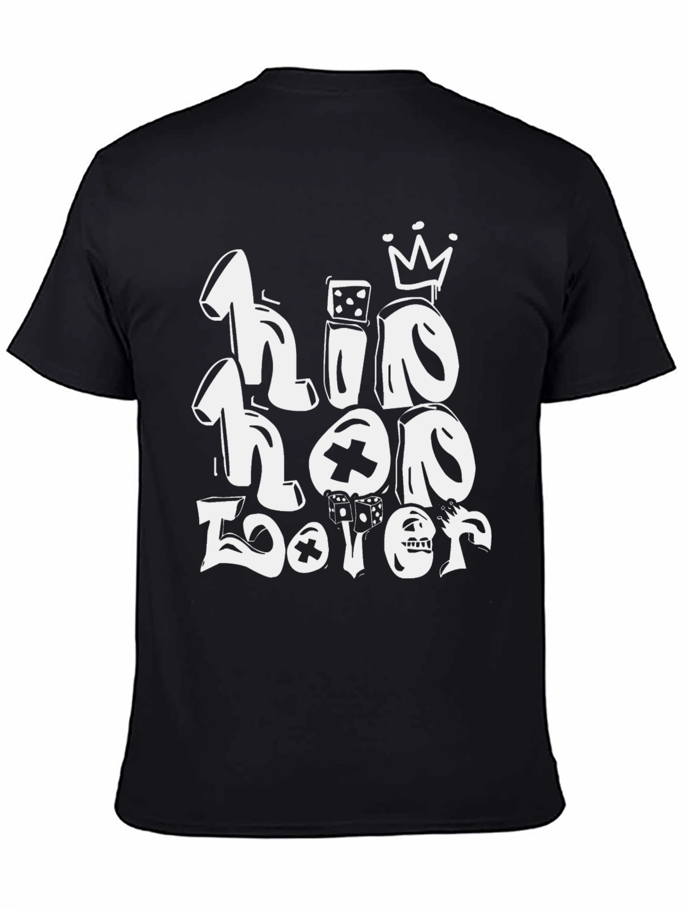 Hip Hop Lover Graphic T-Shirt - Black