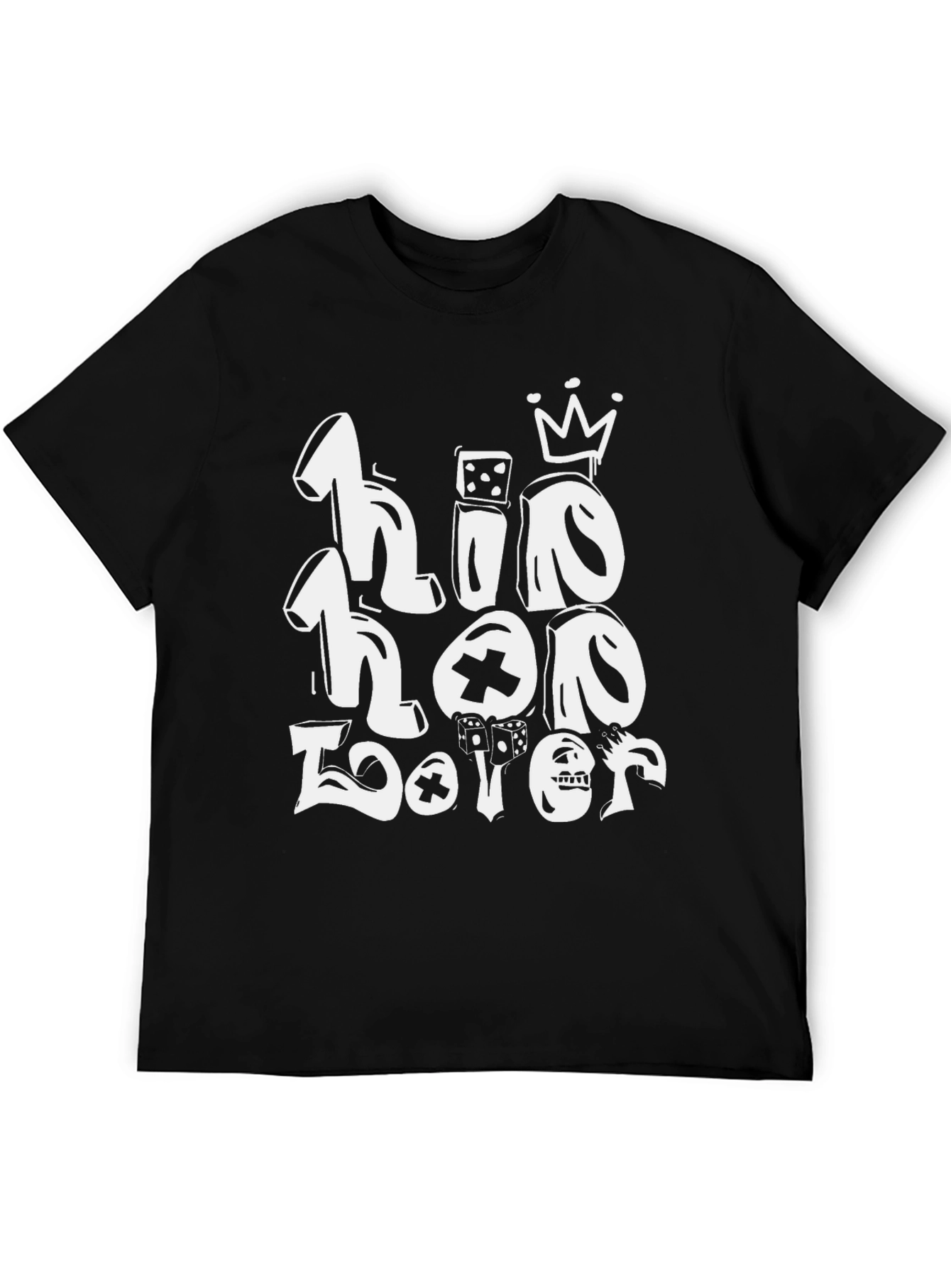 Hip Hop Lover Graphic T-Shirt - Black