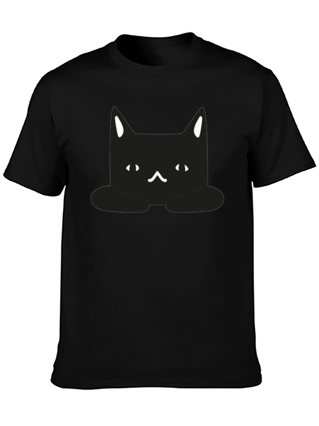Cute Black Cat Graphic T-Shirt