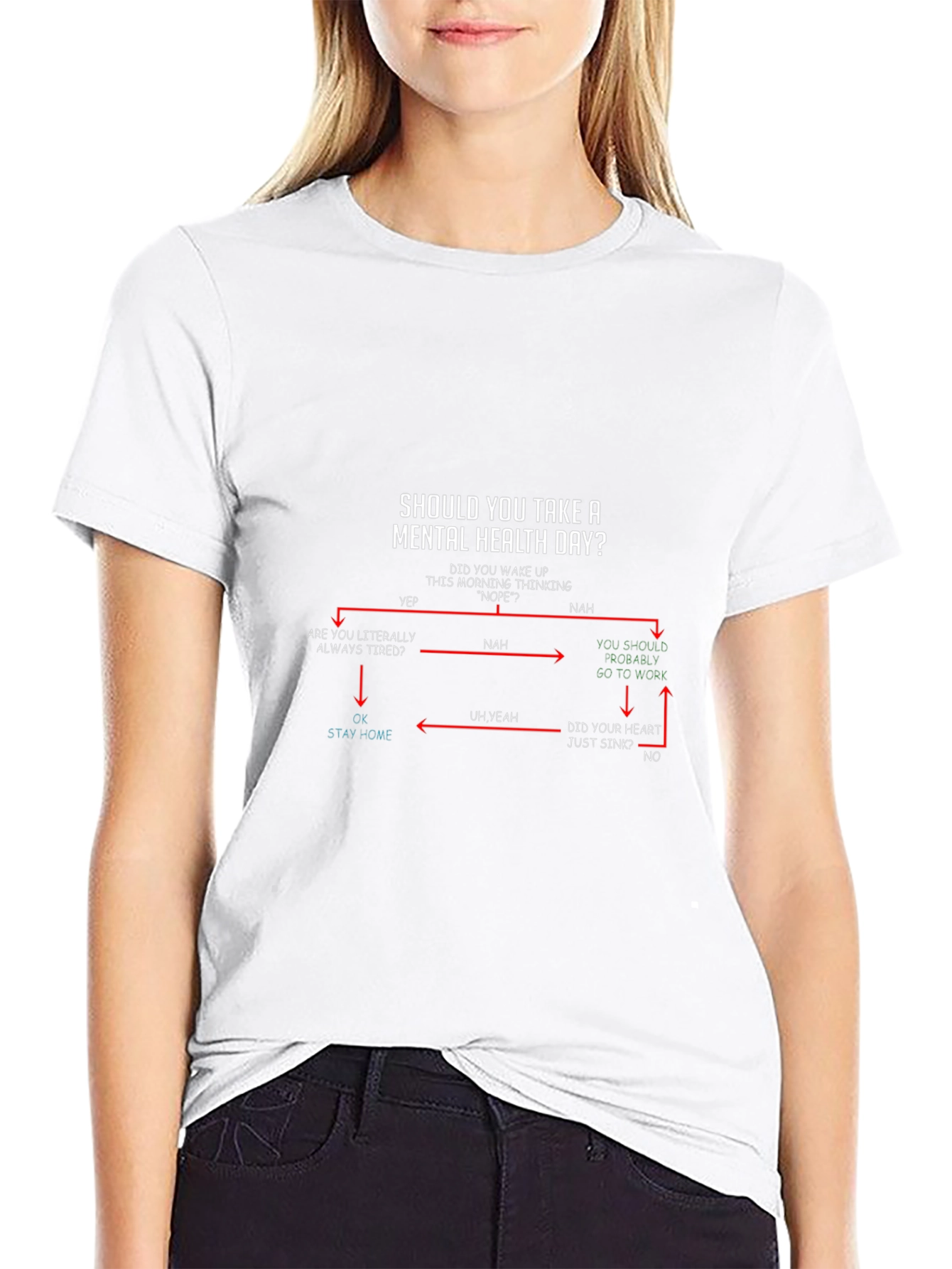 Mental Health Day Flowchart Graphic Tee