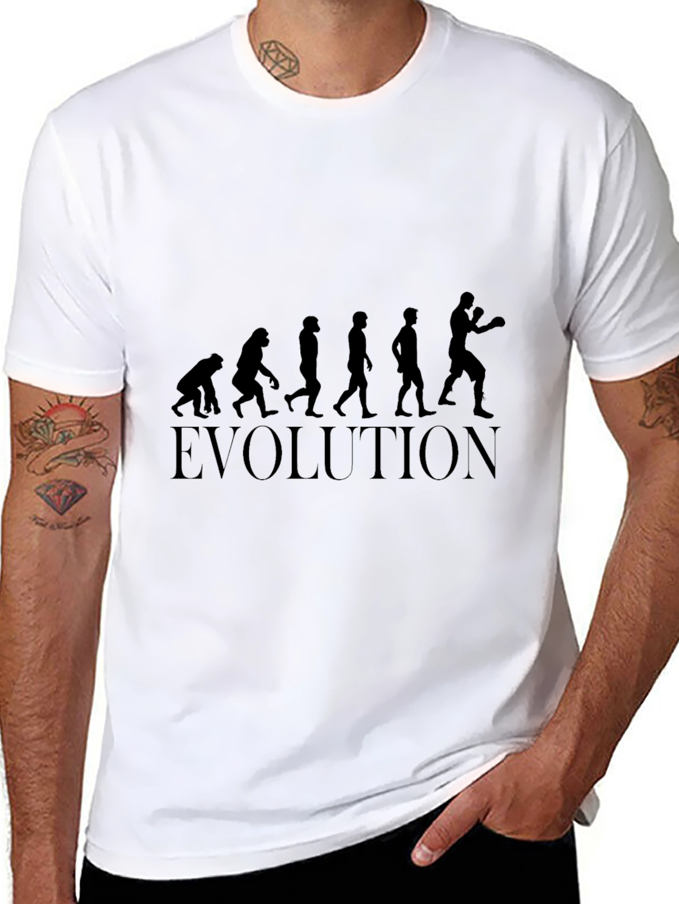 Evolution of Boxing Black T-Shirt
