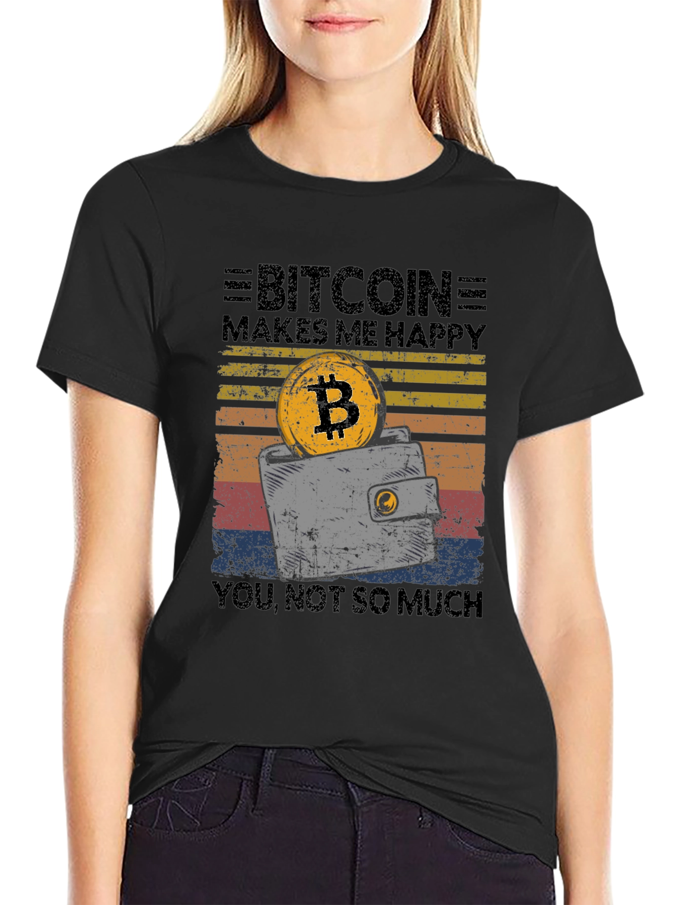 Bitcoin Makes Me Happy Graphic T-Shirt