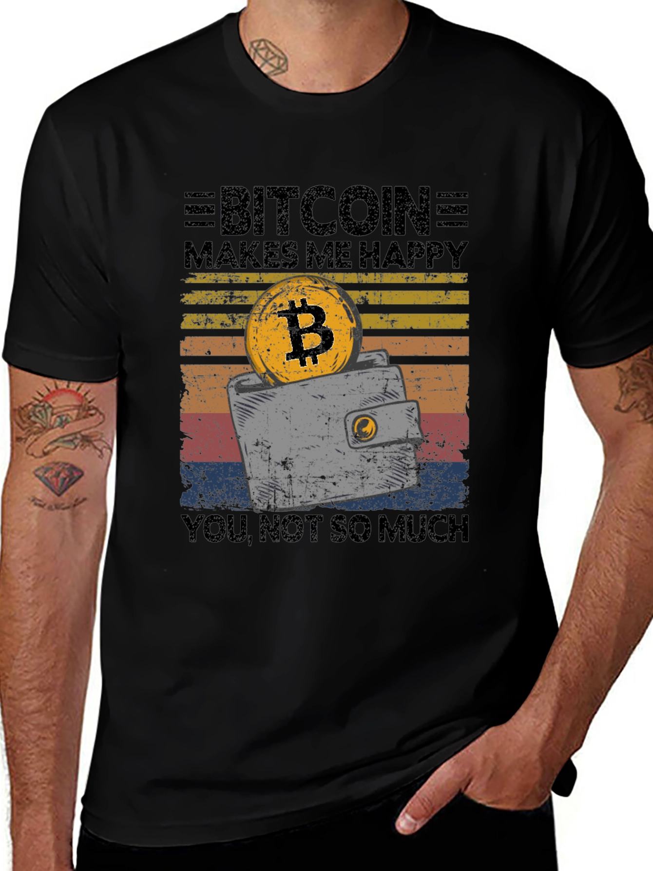Bitcoin Makes Me Happy Graphic T-Shirt