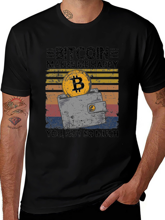 Bitcoin Makes Me Happy Graphic T-Shirt