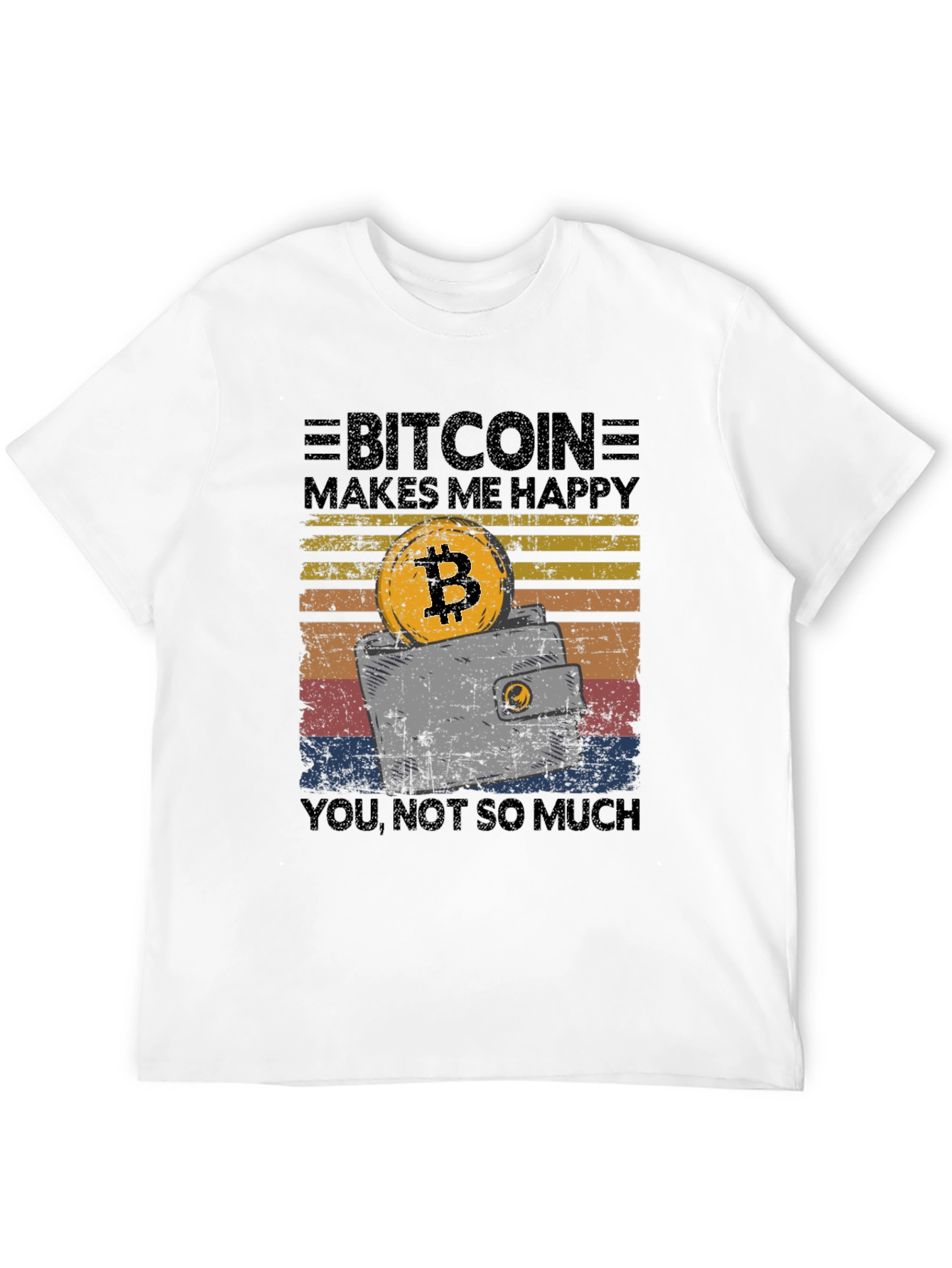 Bitcoin Makes Me Happy Graphic T-Shirt