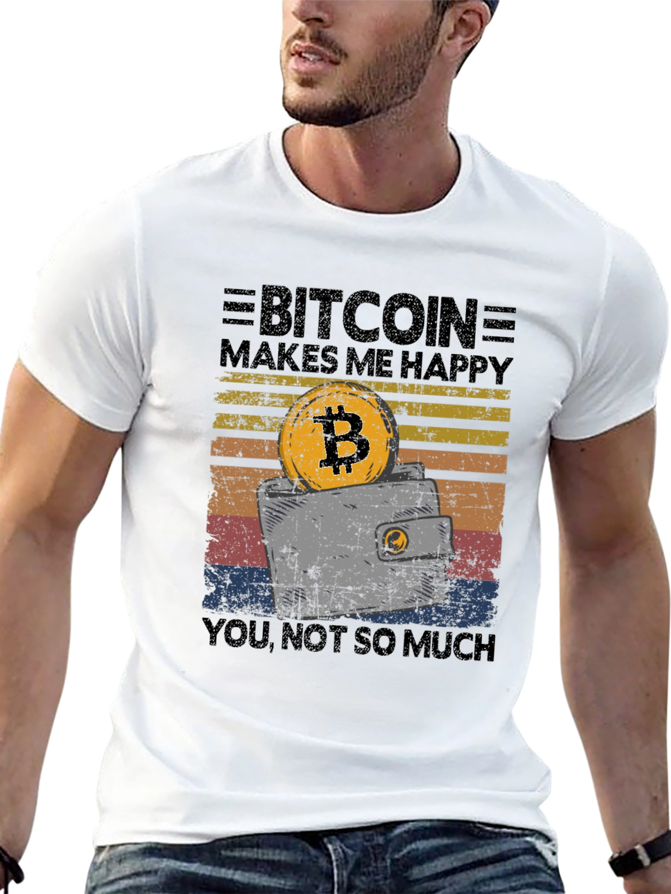 Bitcoin Makes Me Happy Graphic T-Shirt