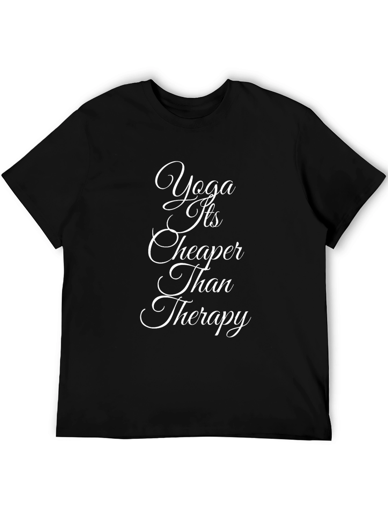 Yoga Cheaper Than Therapy Black T-Shirt