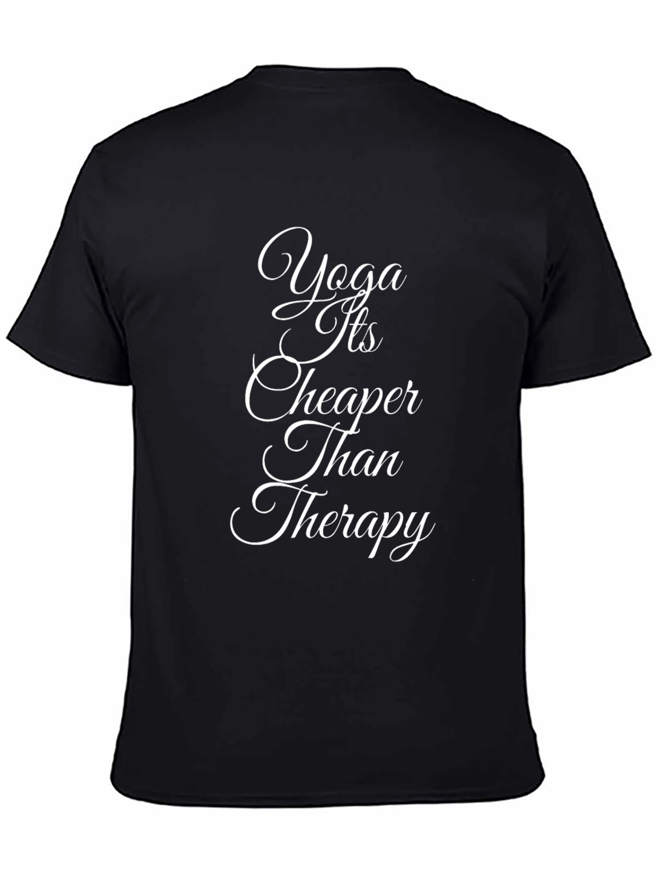 Yoga Cheaper Than Therapy Black T-Shirt