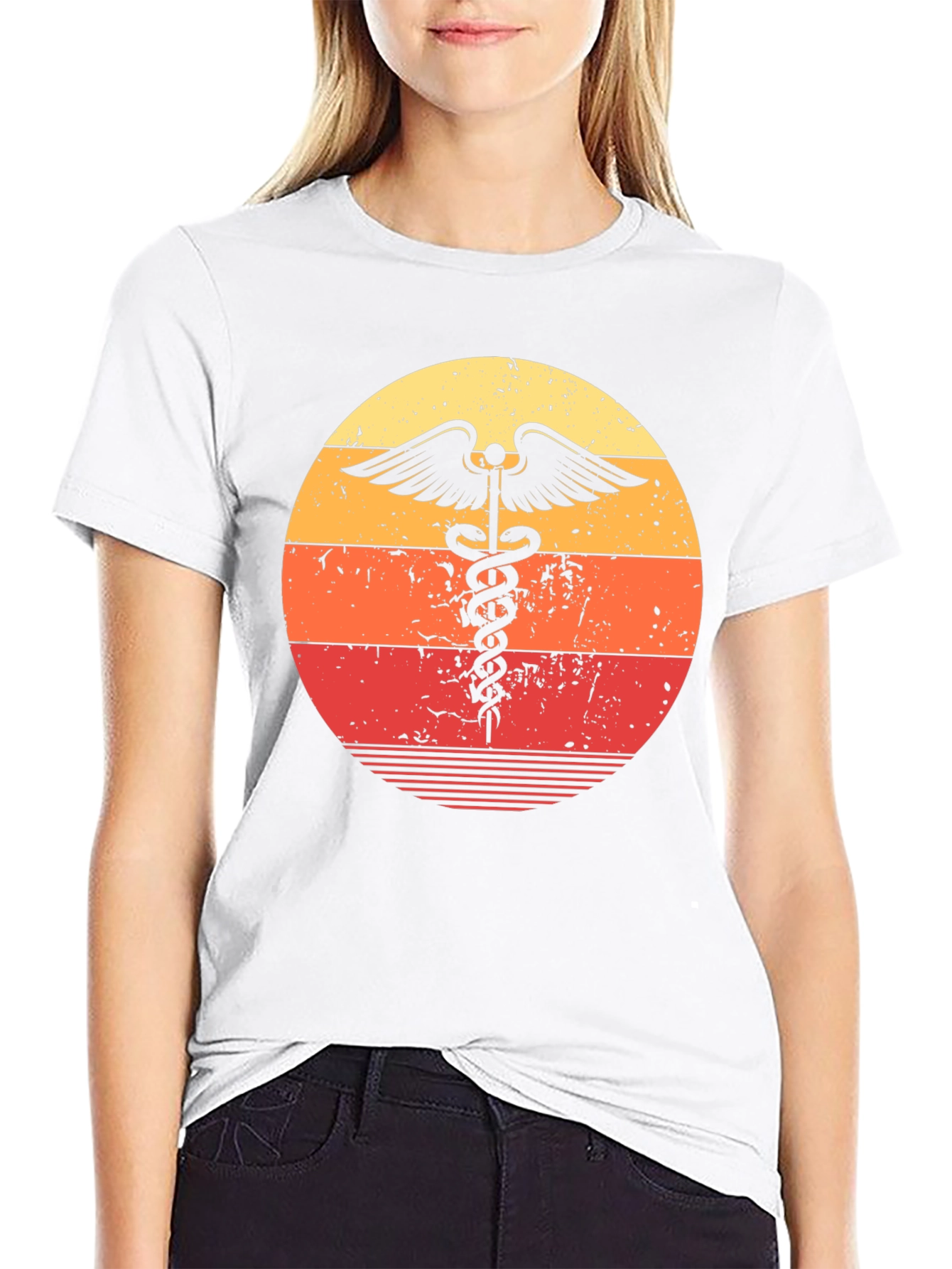 Retro Medical Caduceus Graphic Tee