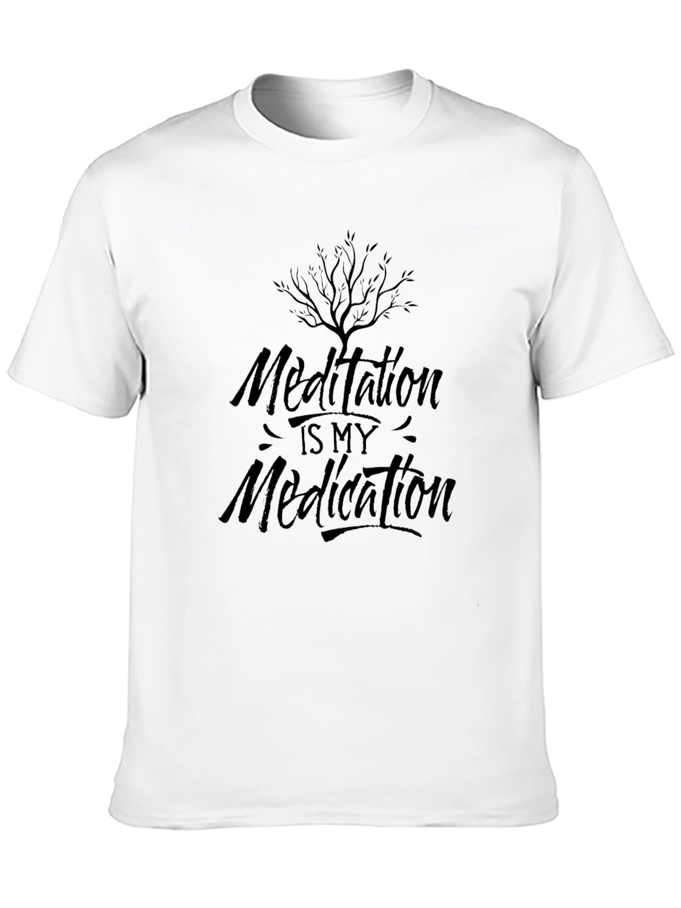Meditation is My Medication Black T-Shirt